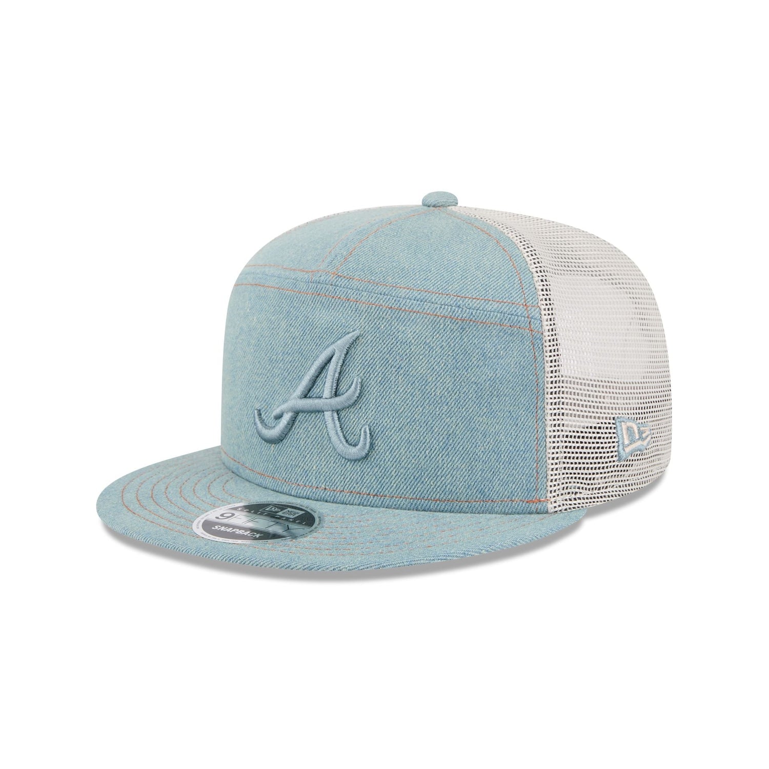 Atlanta Braves Denim Split Panel 9FIFTY Trucker Hat
