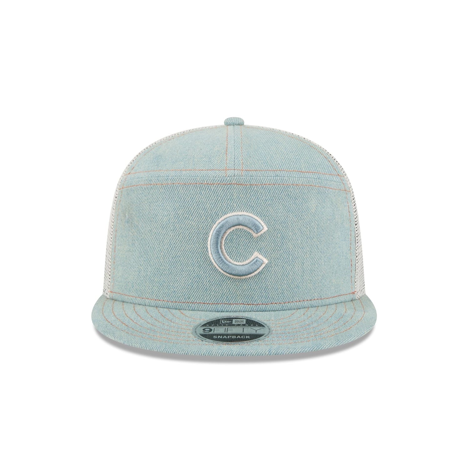Chicago Cubs Denim Split Panel 9FIFTY Trucker Hat