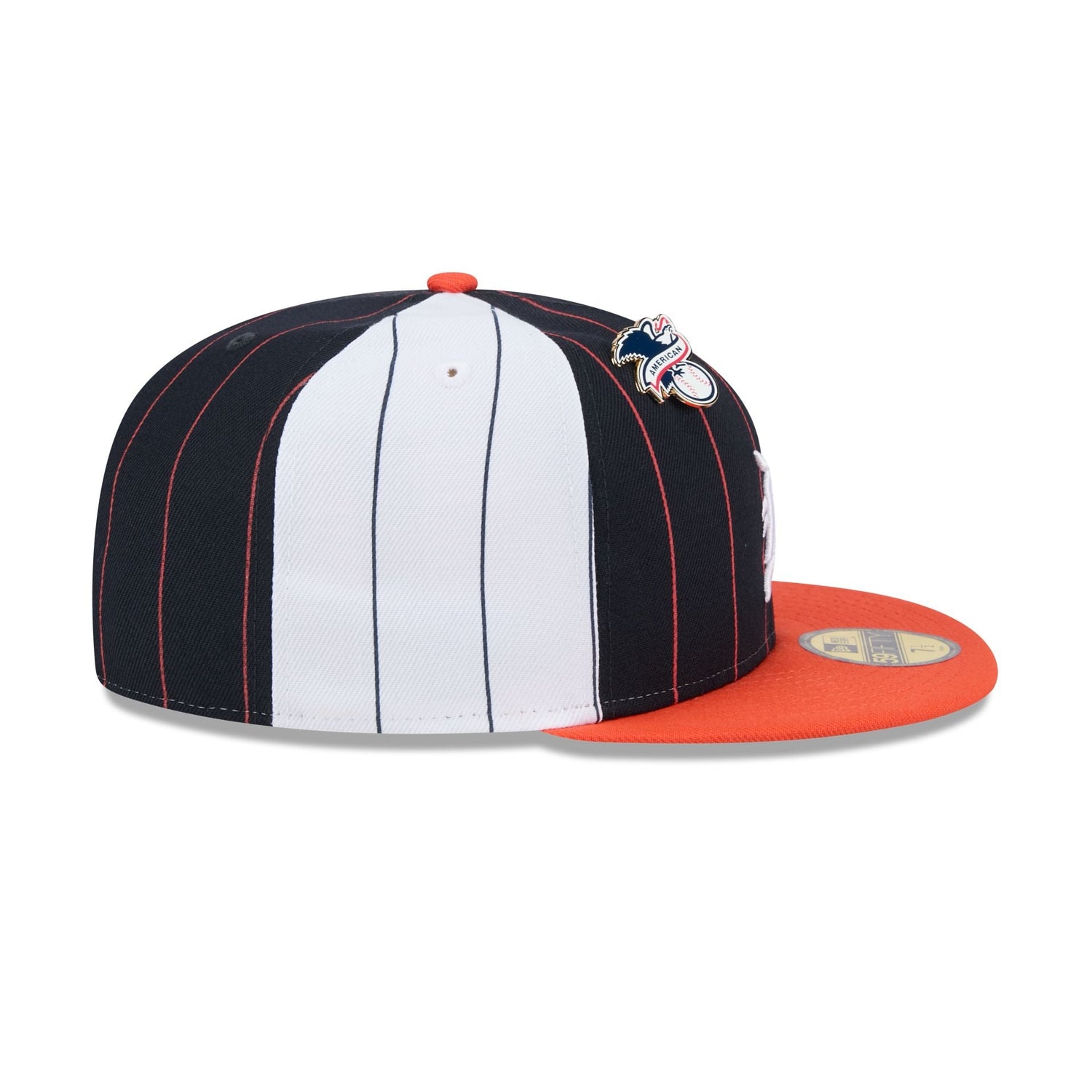 Detroit Tigers Pinstripe League Pin 59FIFTY Fitted Hat