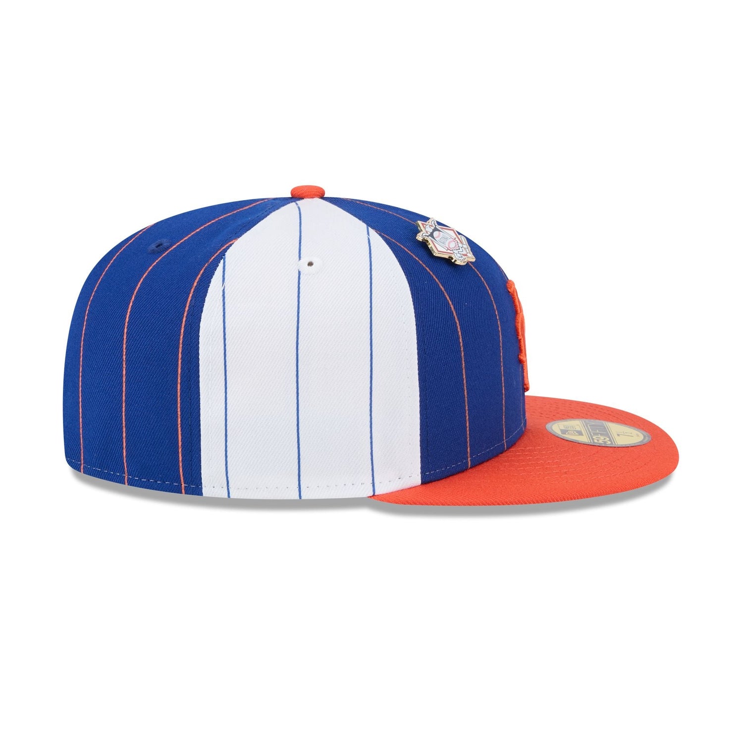 New York Mets Pinstripe League Pin 59FIFTY Fitted Hat