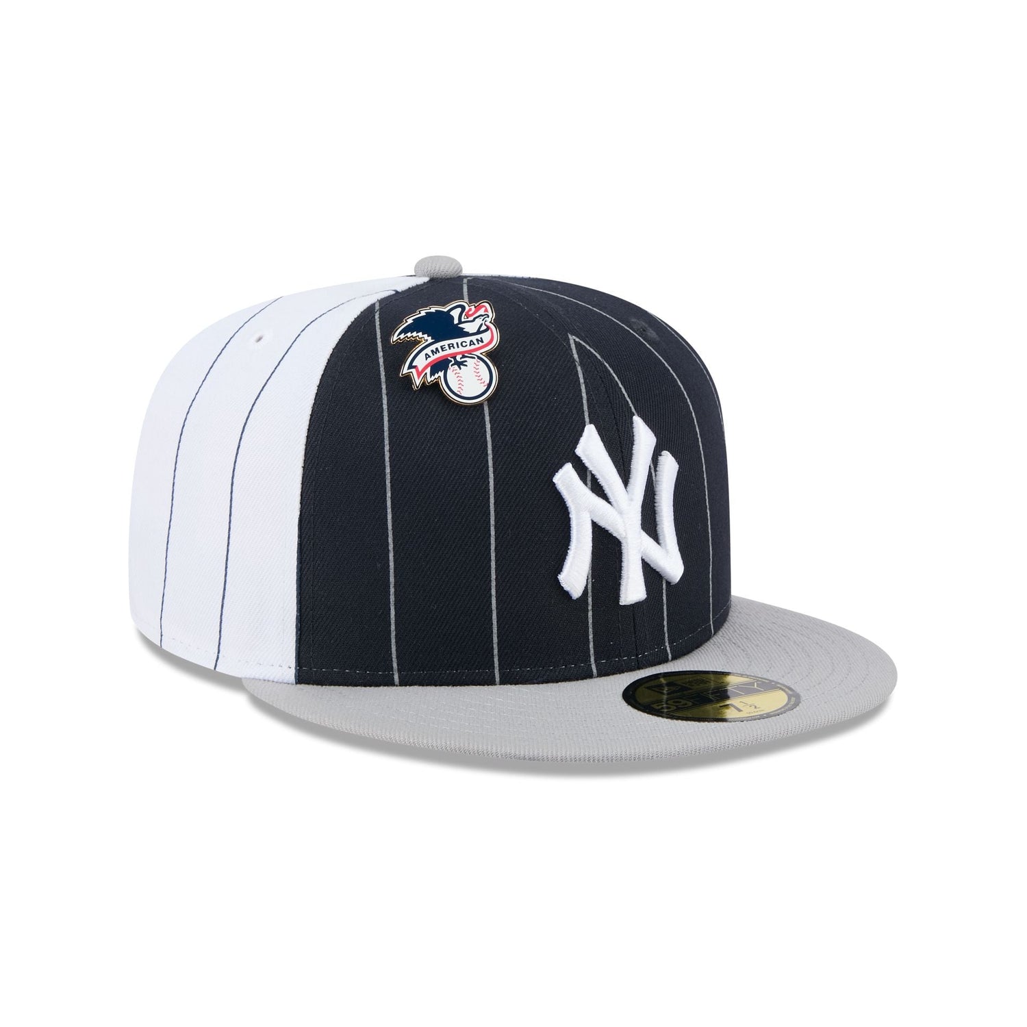 New York Yankees Pinstripe League Pin 59FIFTY Fitted Hat