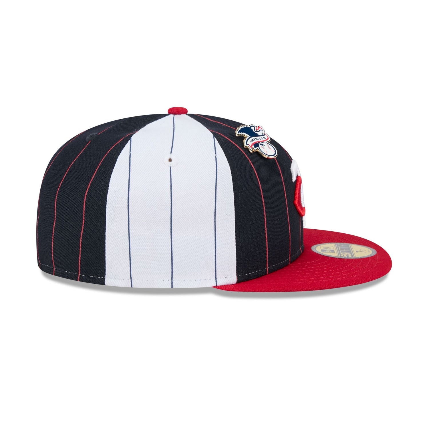 Minnesota Twins Pinstripe League Pin 59FIFTY Fitted Hat