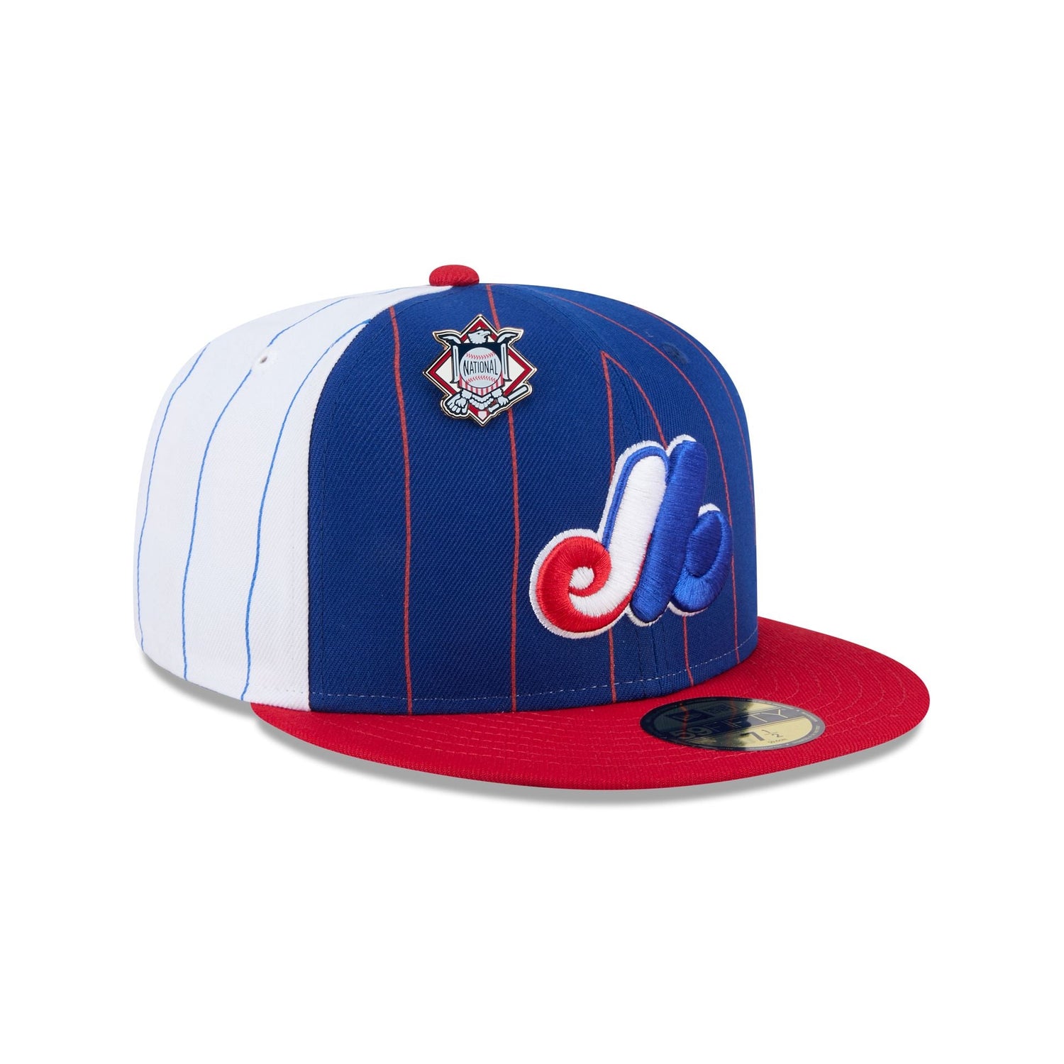 Montreal Expos Pinstripe League Pin 59FIFTY Fitted Hat