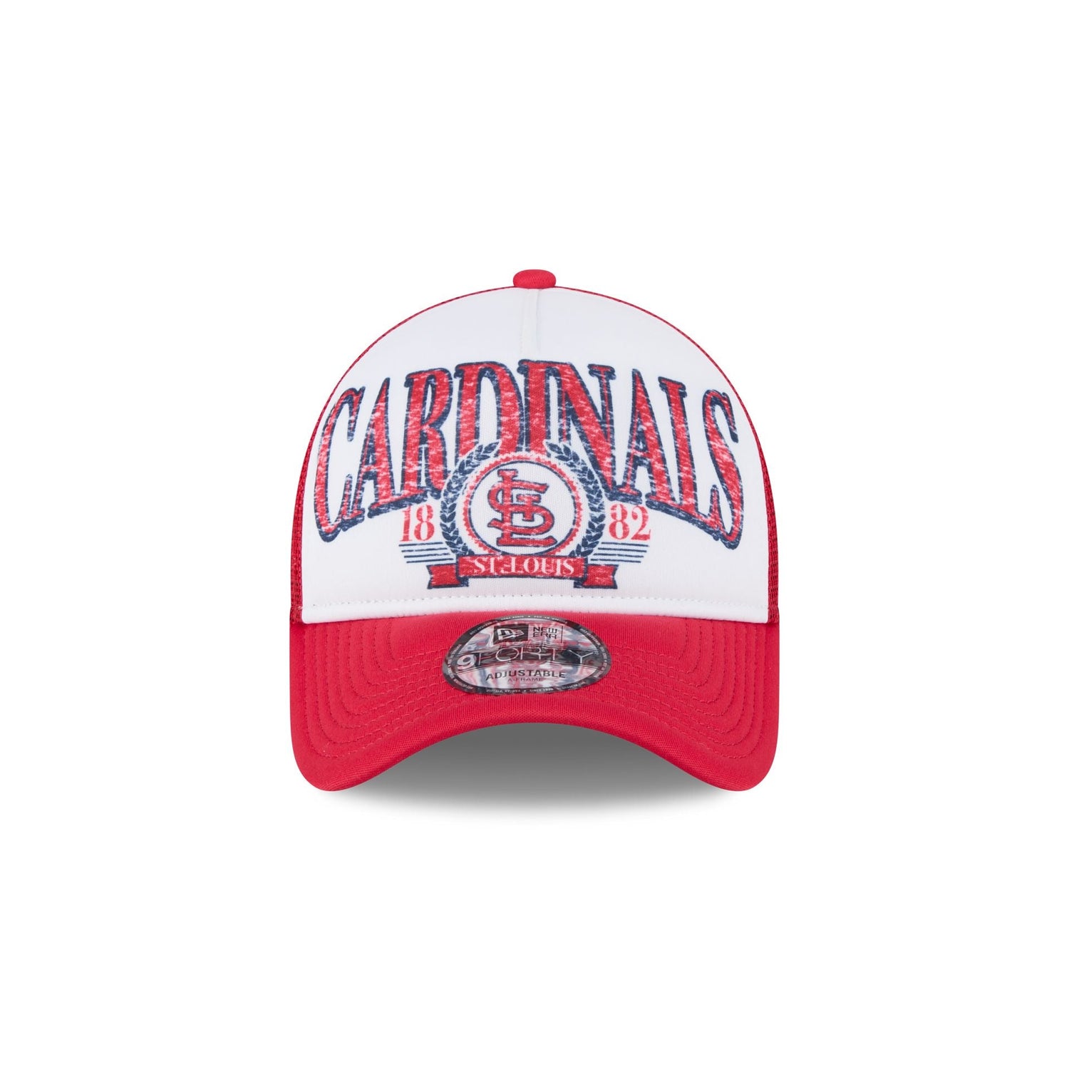 St. Louis Cardinals Distressed 9FORTY A-Frame Trucker Hat