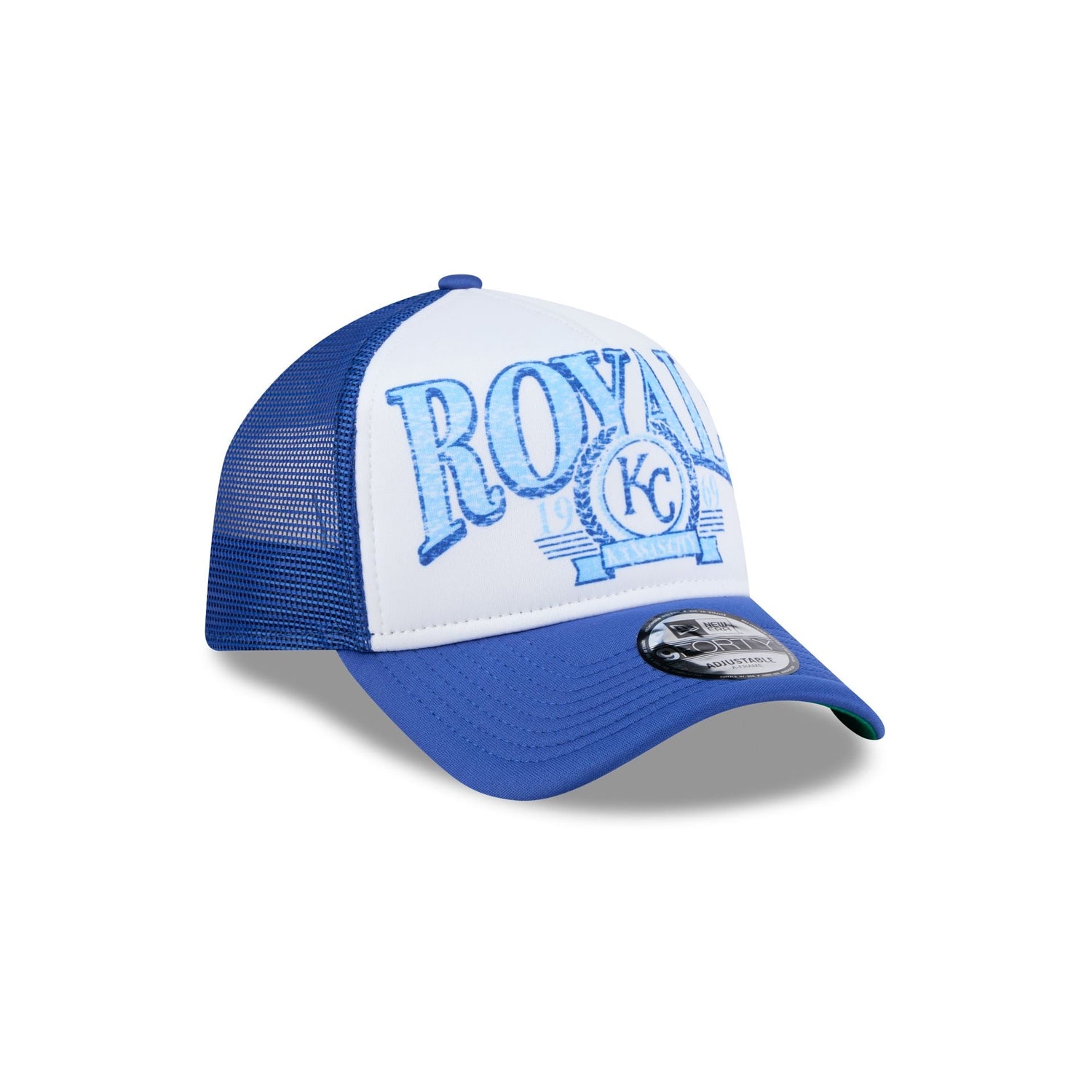 Kansas City Royals Distressed 9FORTY A-Frame Trucker Hat