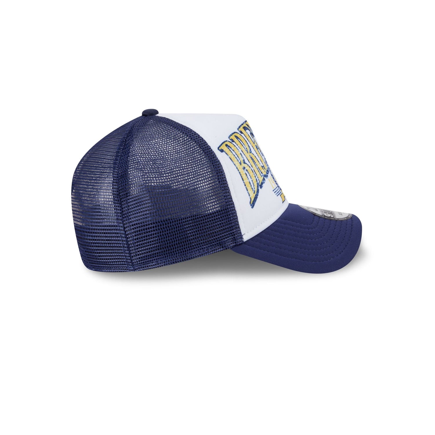 Milwaukee Brewers Distressed 9FORTY A-Frame Trucker Hat