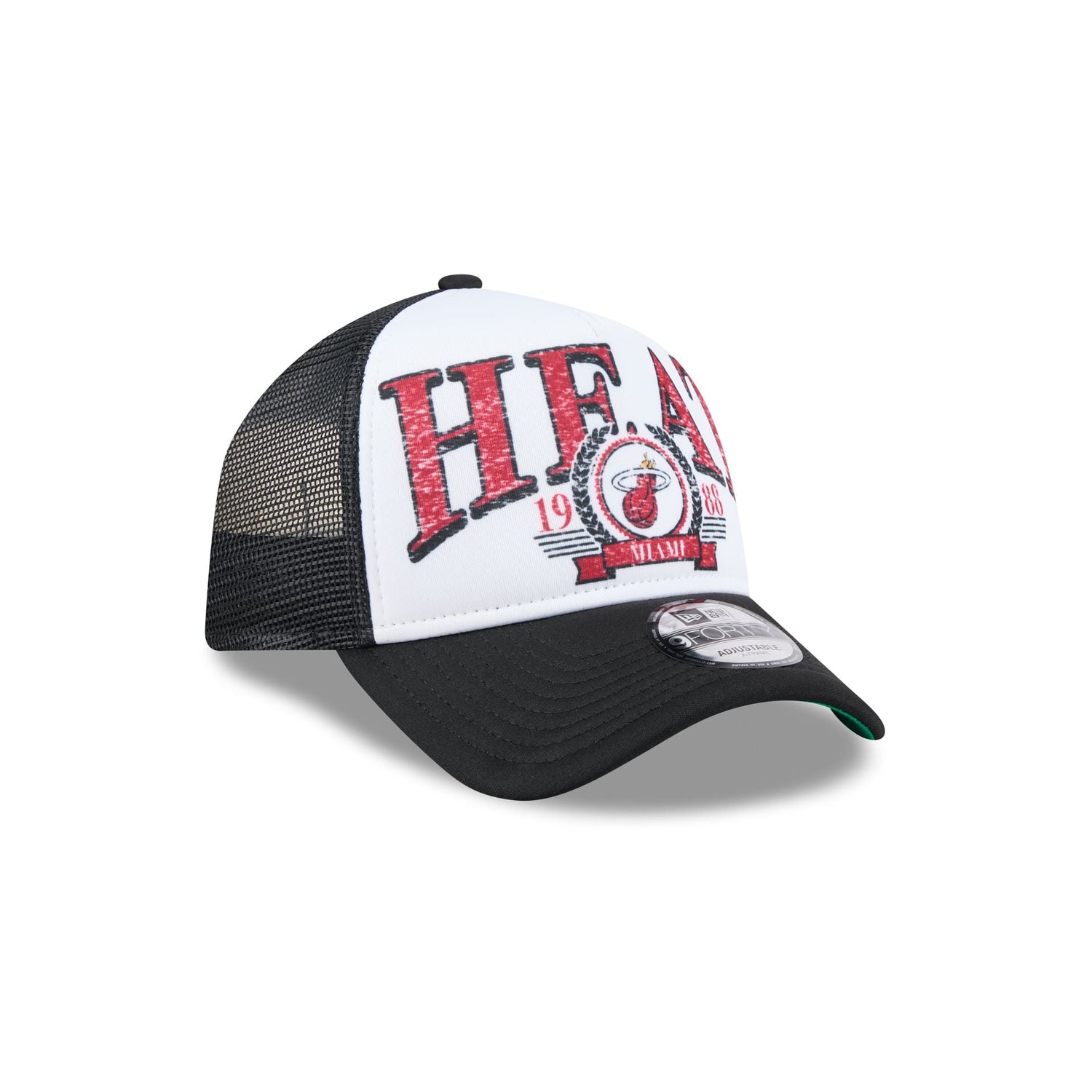 Miami Heat Distressed 9FORTY A-Frame Trucker Hat