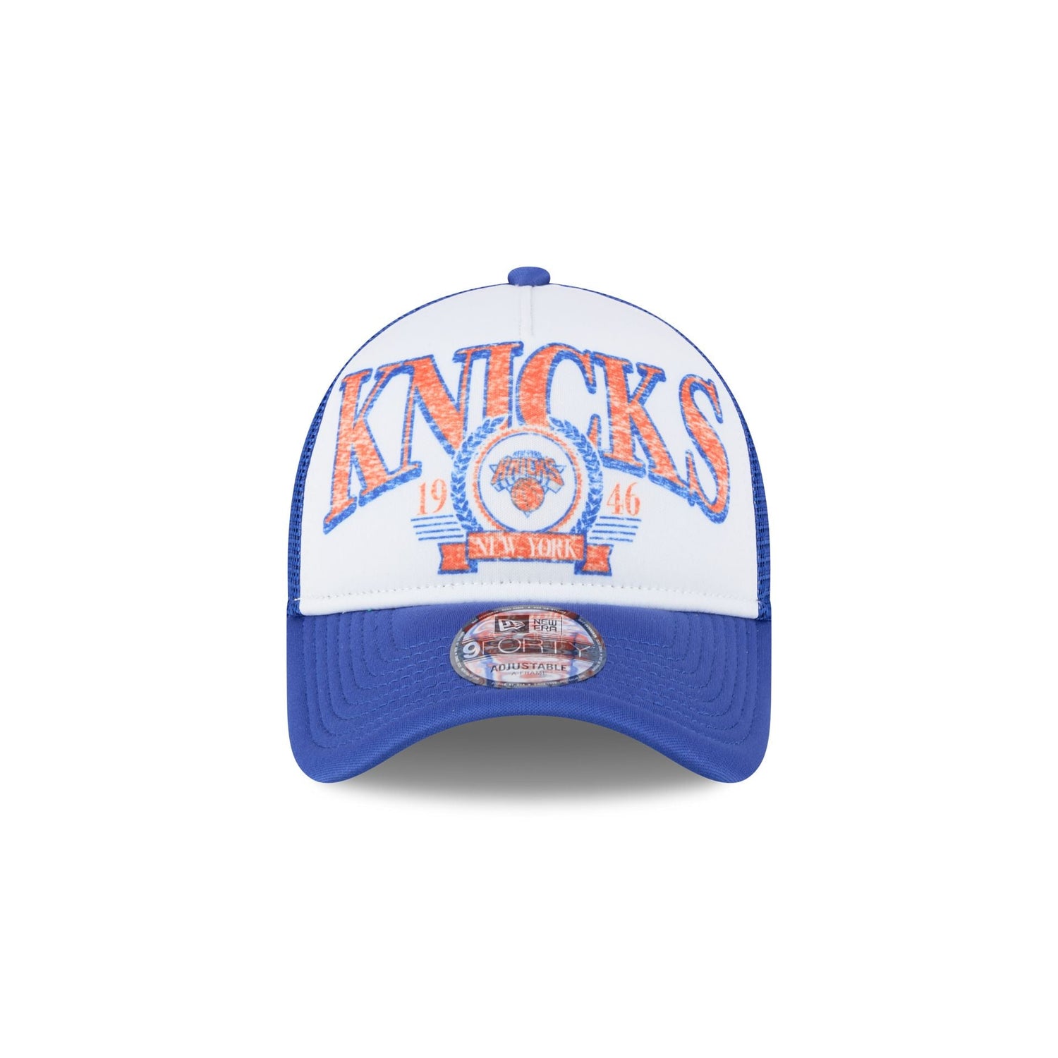 New York Knicks Distressed 9FORTY A-Frame Trucker Hat