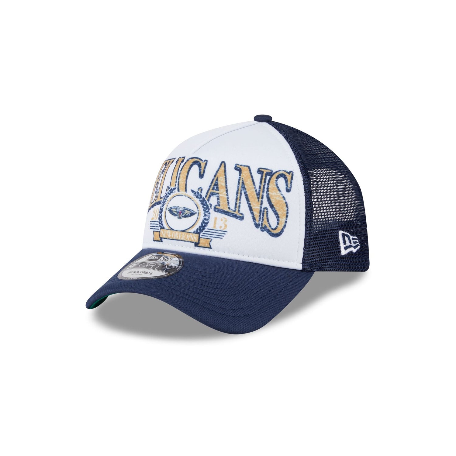 New Orleans Pelicans Distressed 9FORTY A-Frame Trucker Hat