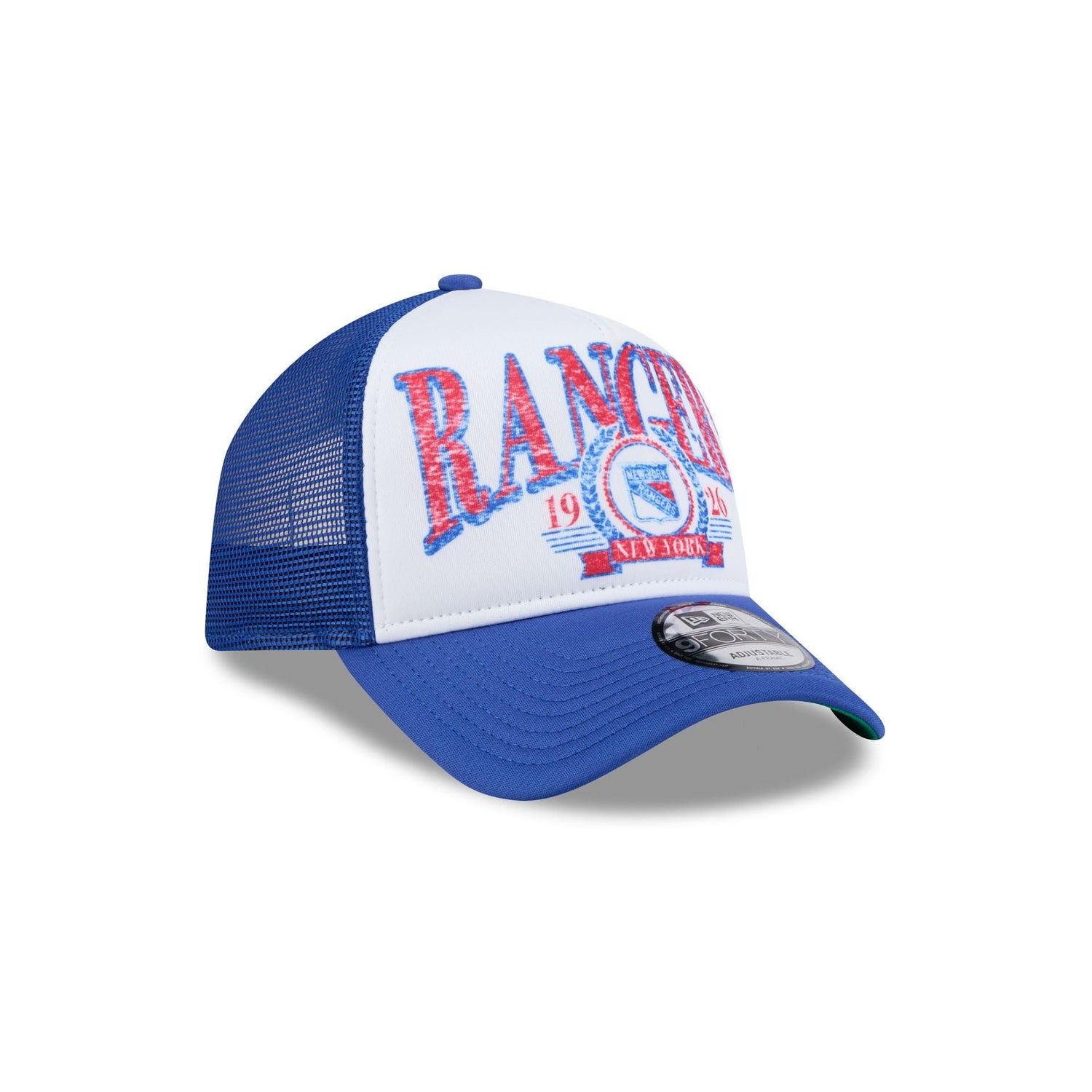 New York Rangers Distressed 9FORTY A-Frame Trucker Hat