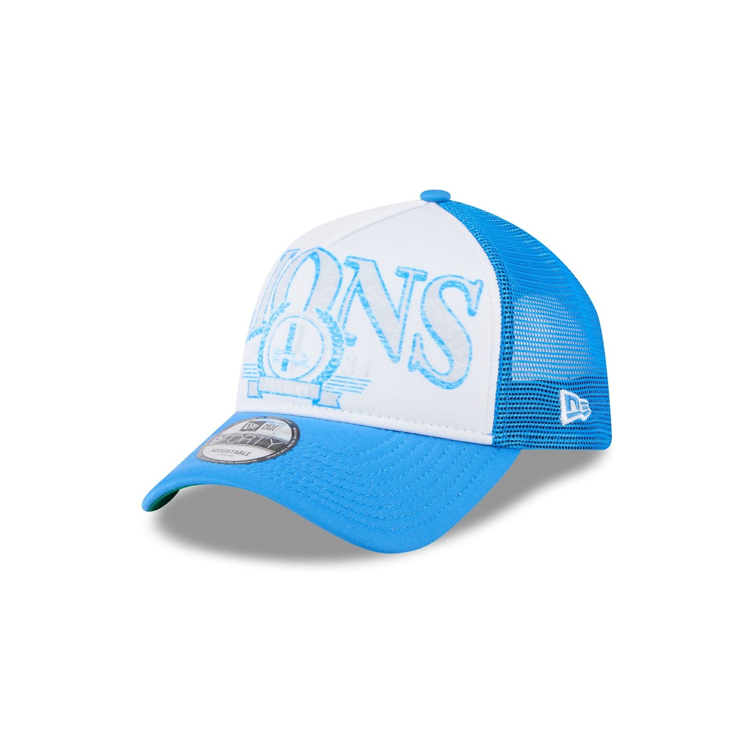 Detroit Lions Distressed 9FORTY A-Frame Trucker Hat