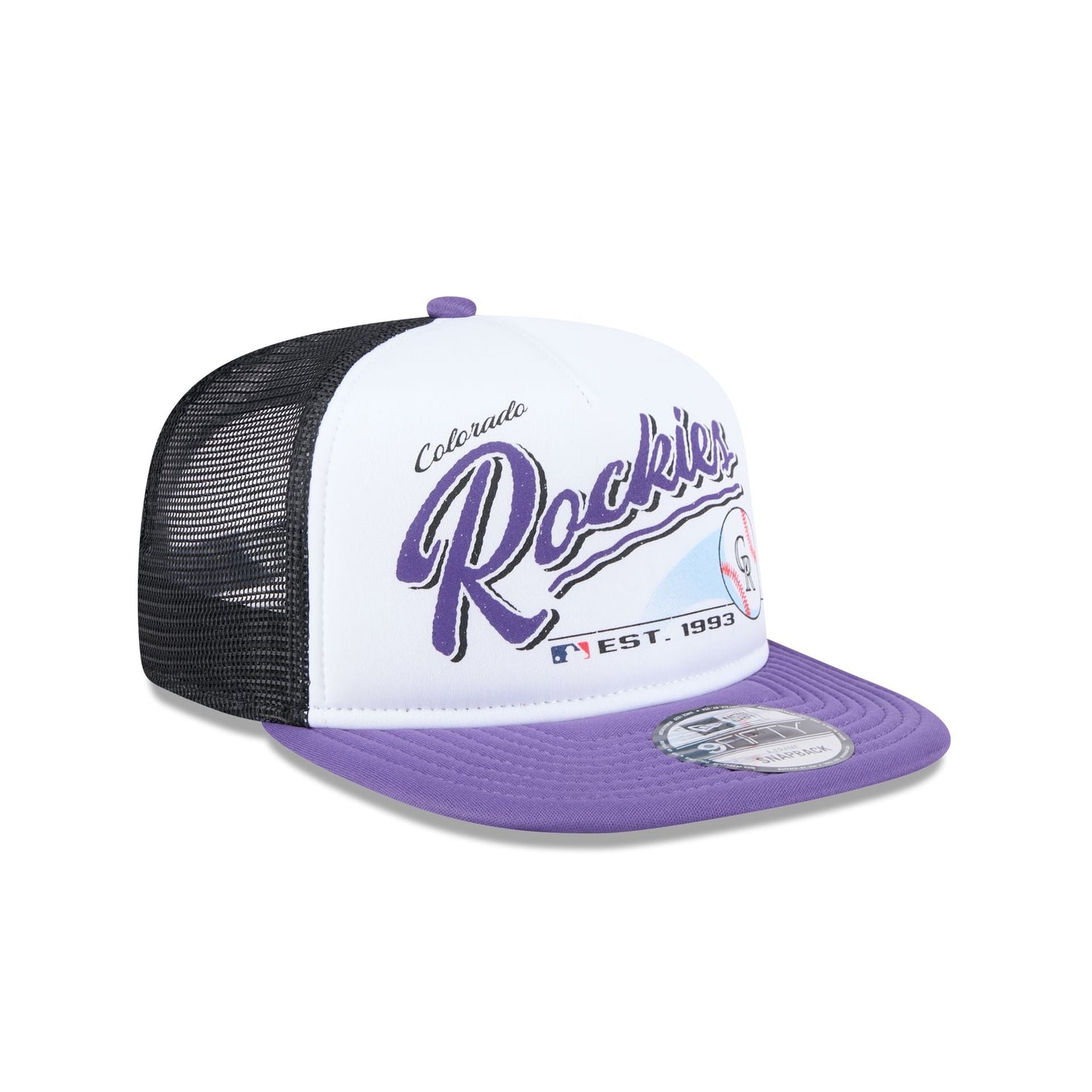 Colorado Rockies Retro Script 9FIFTY A-Frame Trucker Hat