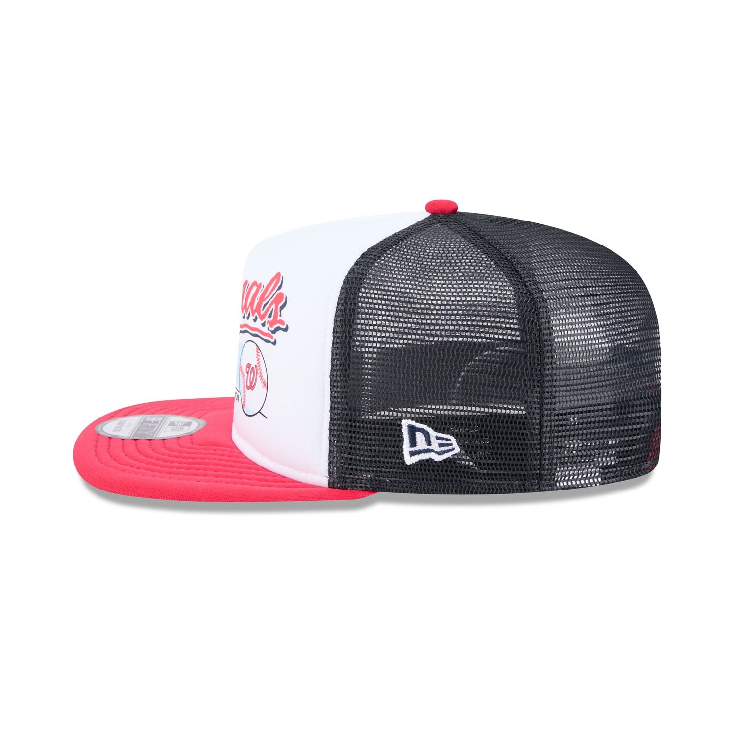 Washington Nationals Retro Script 9FIFTY A-Frame Trucker Hat