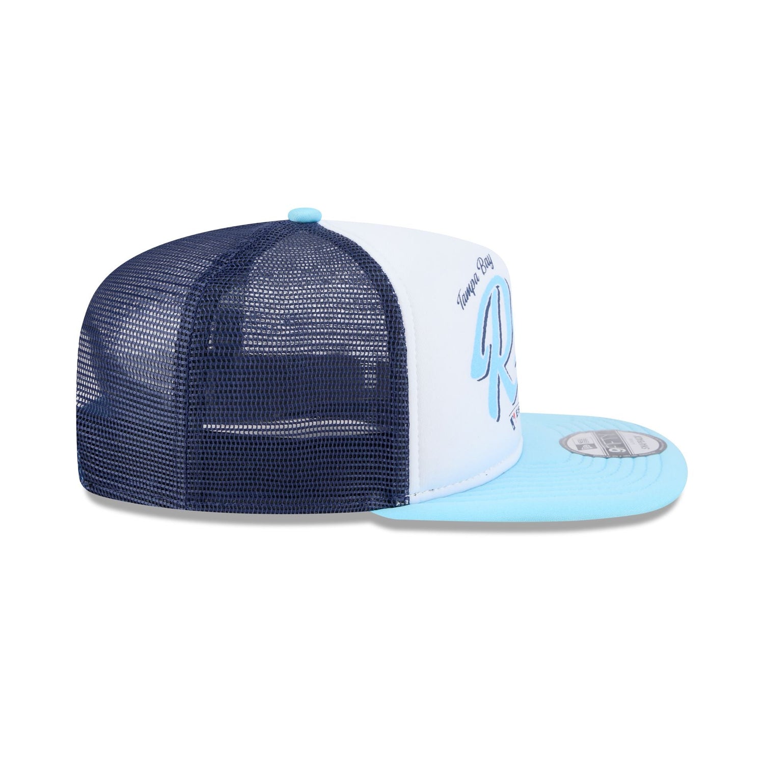 Tampa Bay Rays Retro Script 9FIFTY A-Frame Trucker Hat