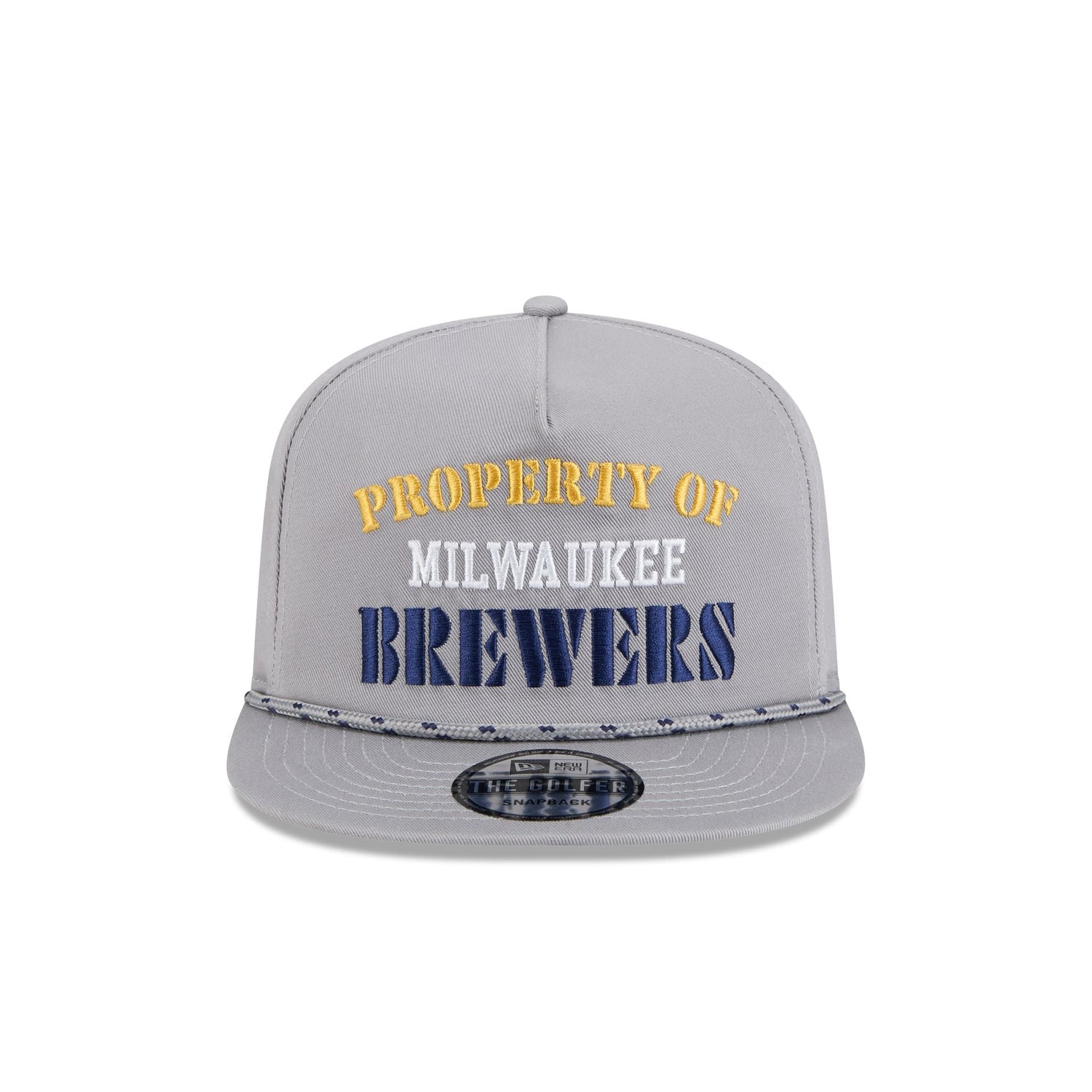 Milwaukee Brewers Vintage Gray Rope Golfer Hat