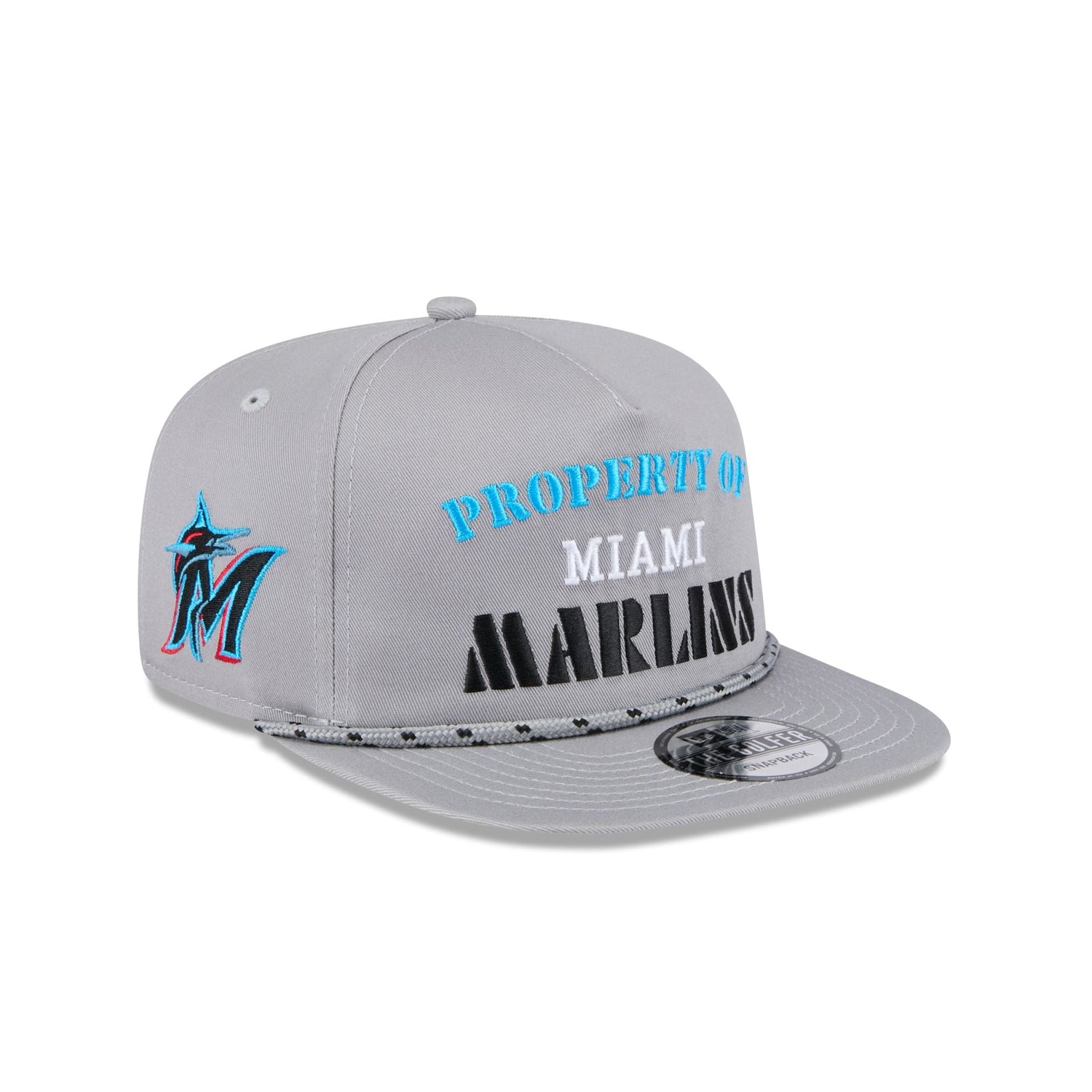 Miami Marlins Vintage Gray Rope Golfer Hat