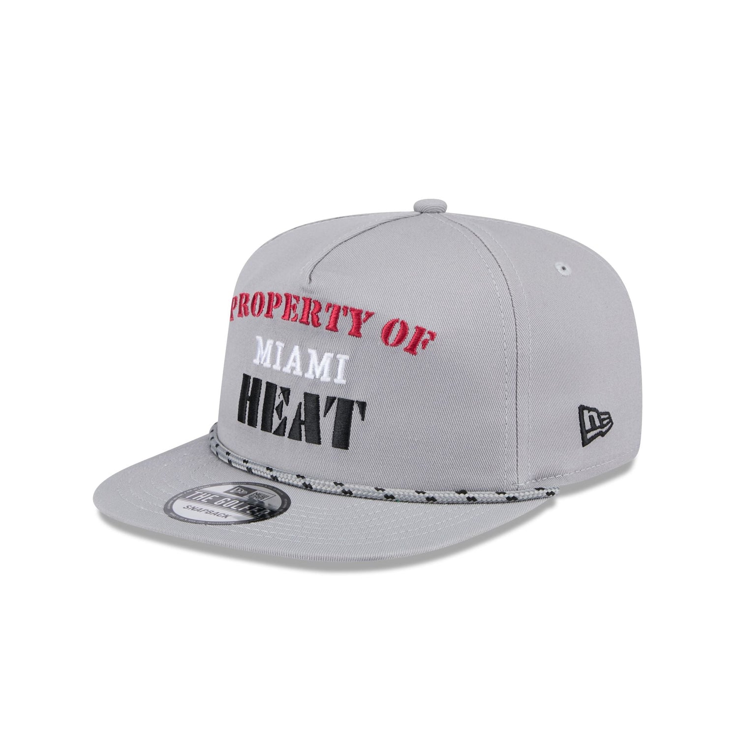 Miami Heat Vintage Gray Rope Golfer Hat