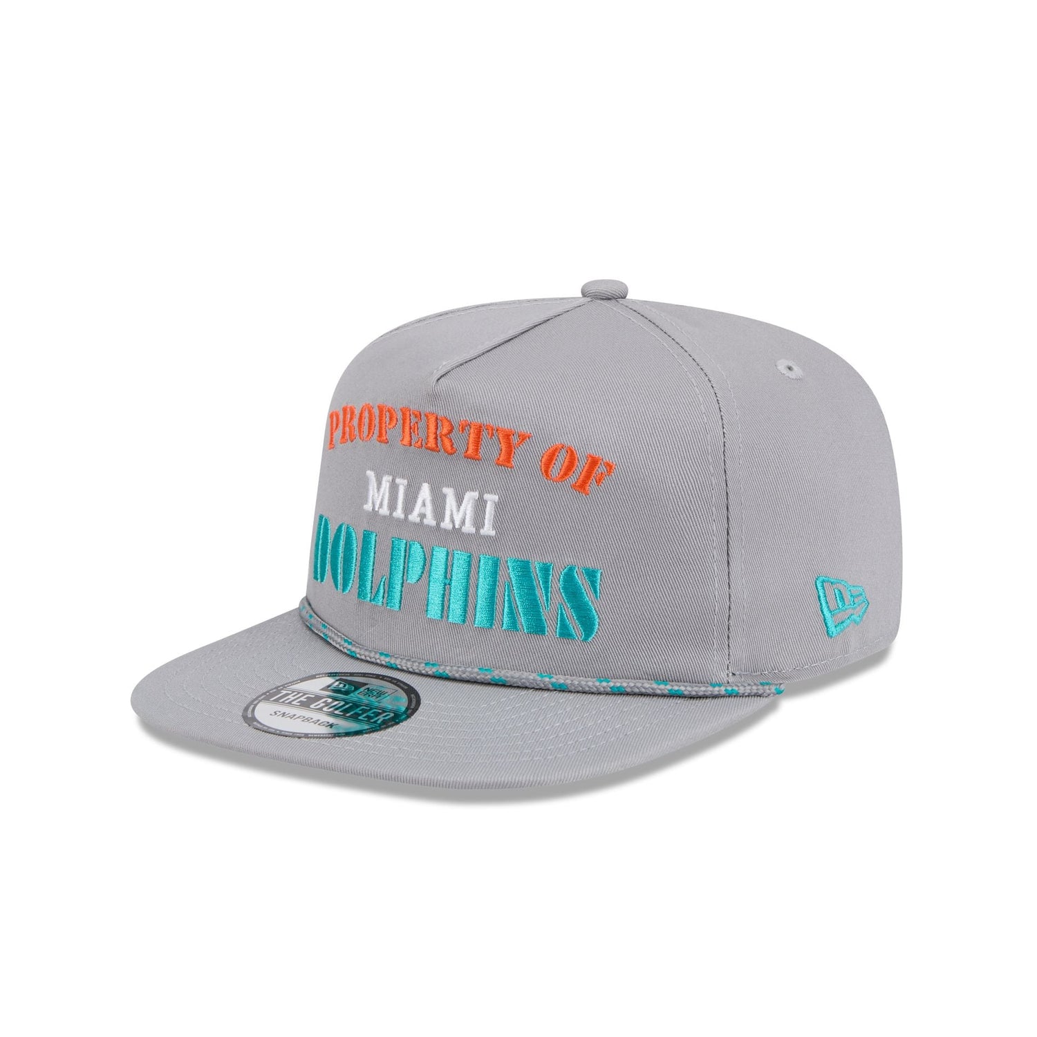 Miami Dolphins Vintage Gray Rope Golfer Hat