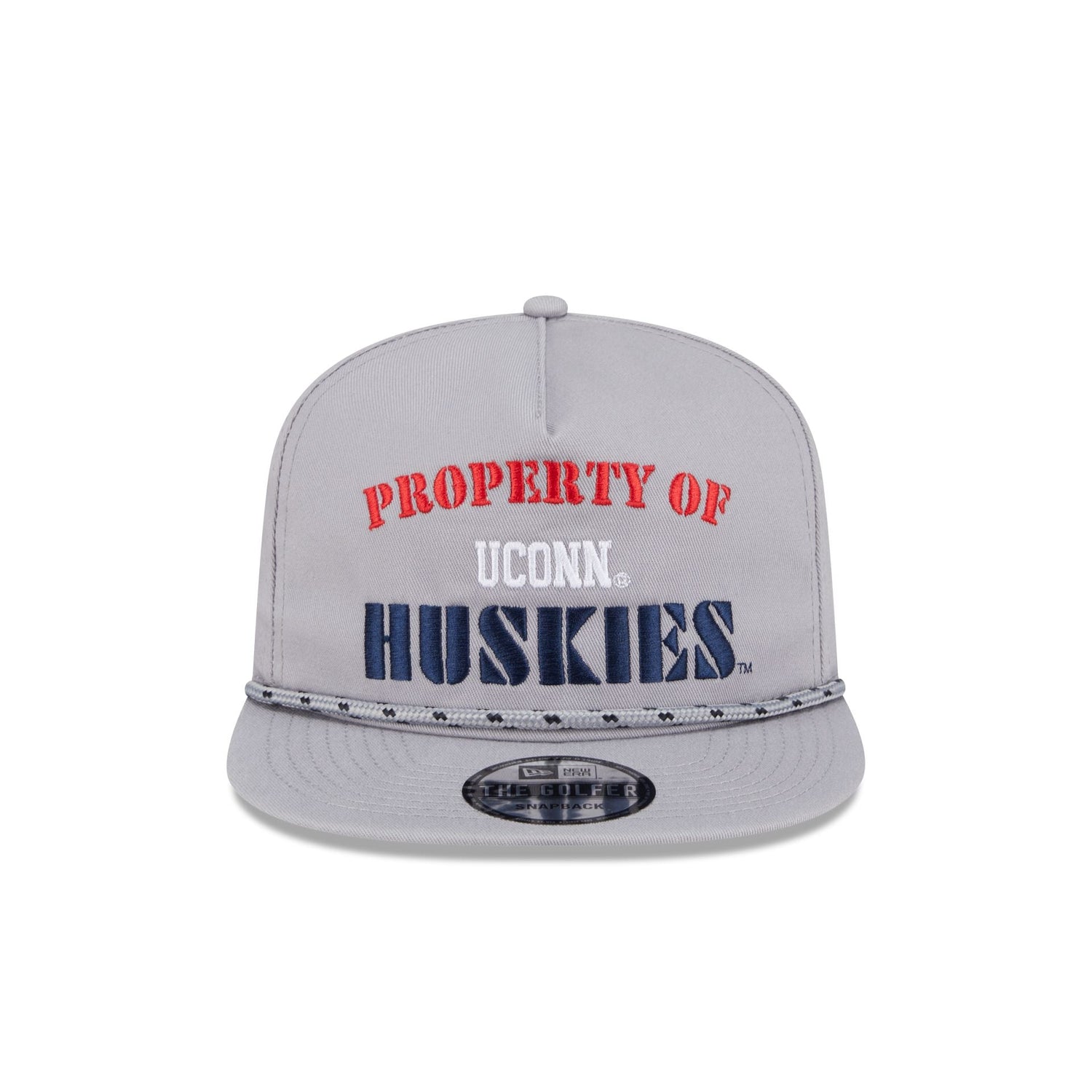 Connecticut Huskies Vintage Gray Rope Golfer Hat