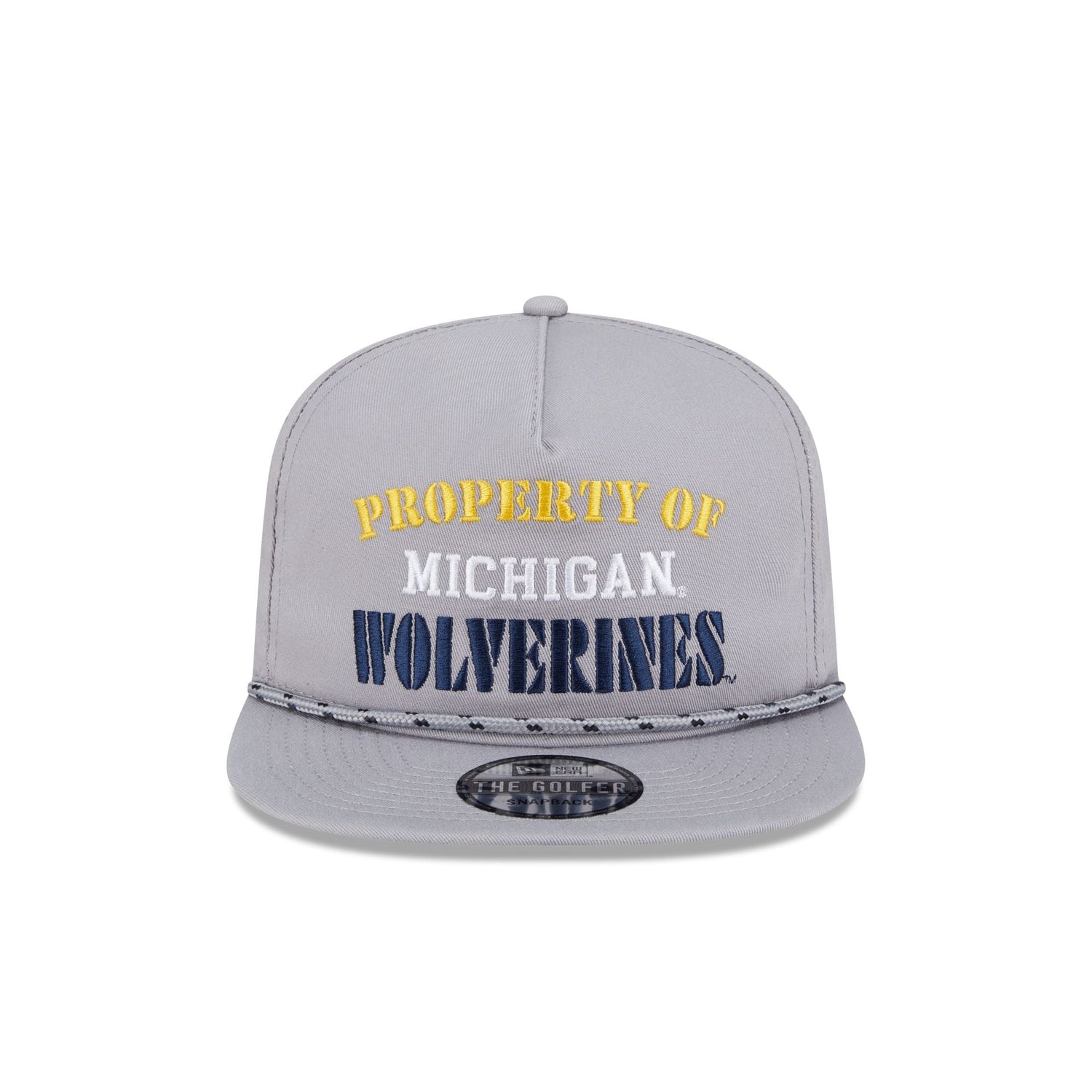 Michigan Wolverines Vintage Gray Rope Golfer Hat