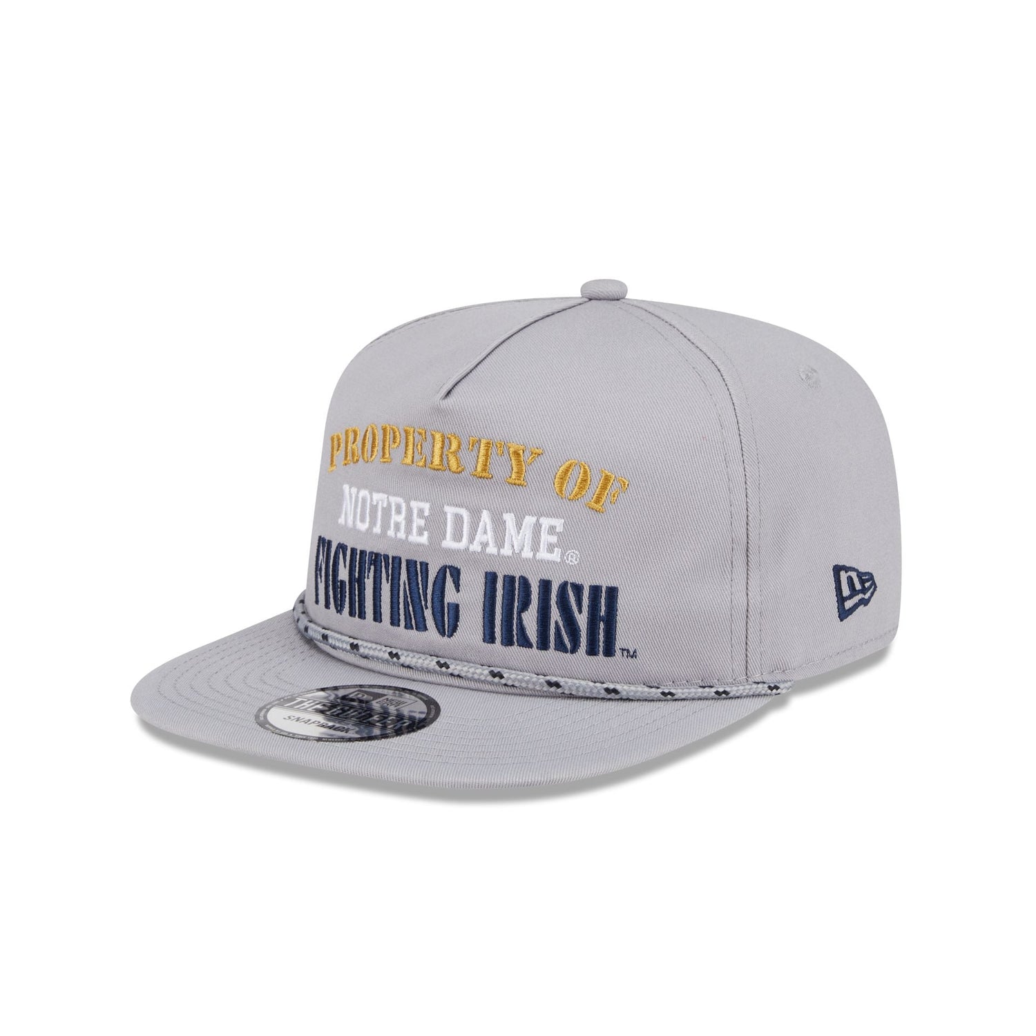 Notre Dame Fighting Irish Vintage Gray Rope Golfer Hat