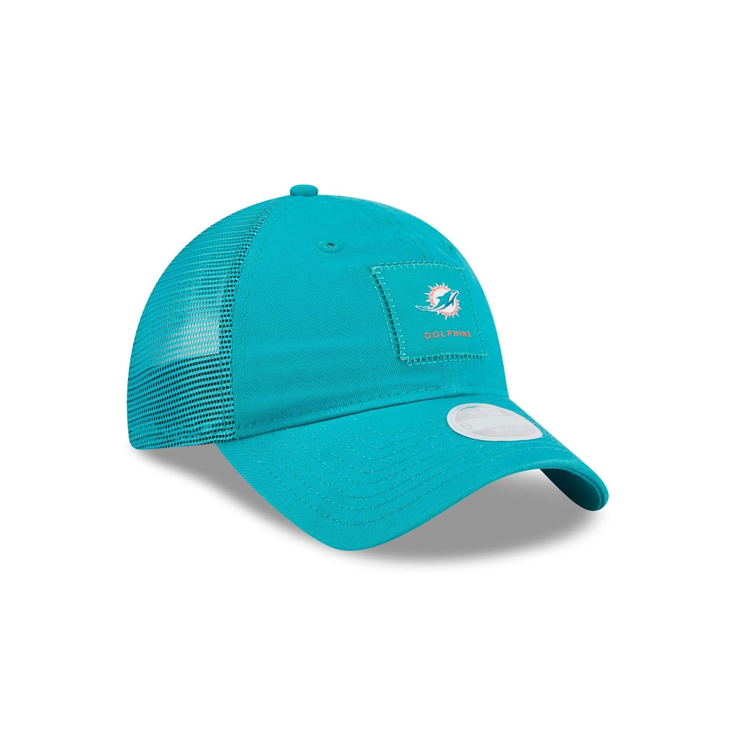 Miami Dolphins Women's Square Stitch 9TWENTY Trucker Hat