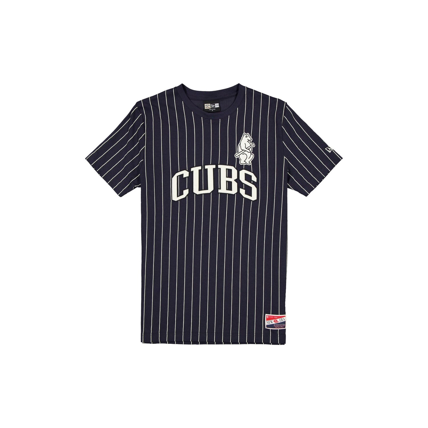 Chicago Cubs Throwback Pinstripe Wordmark T-Shirt
