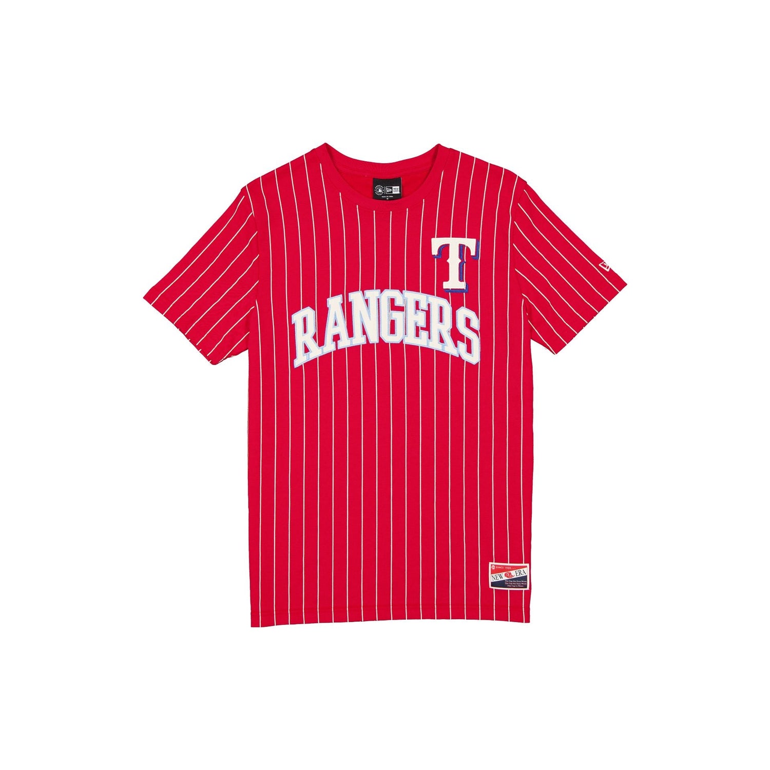 Texas Rangers Throwback Pinstripe Wordmark T-Shirt