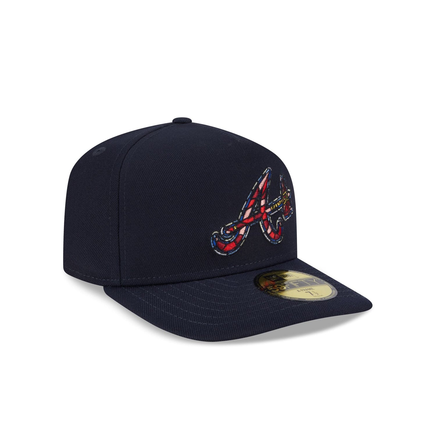 Atlanta Braves Stained Glass 59FIFTY A-Frame Fitted Hat