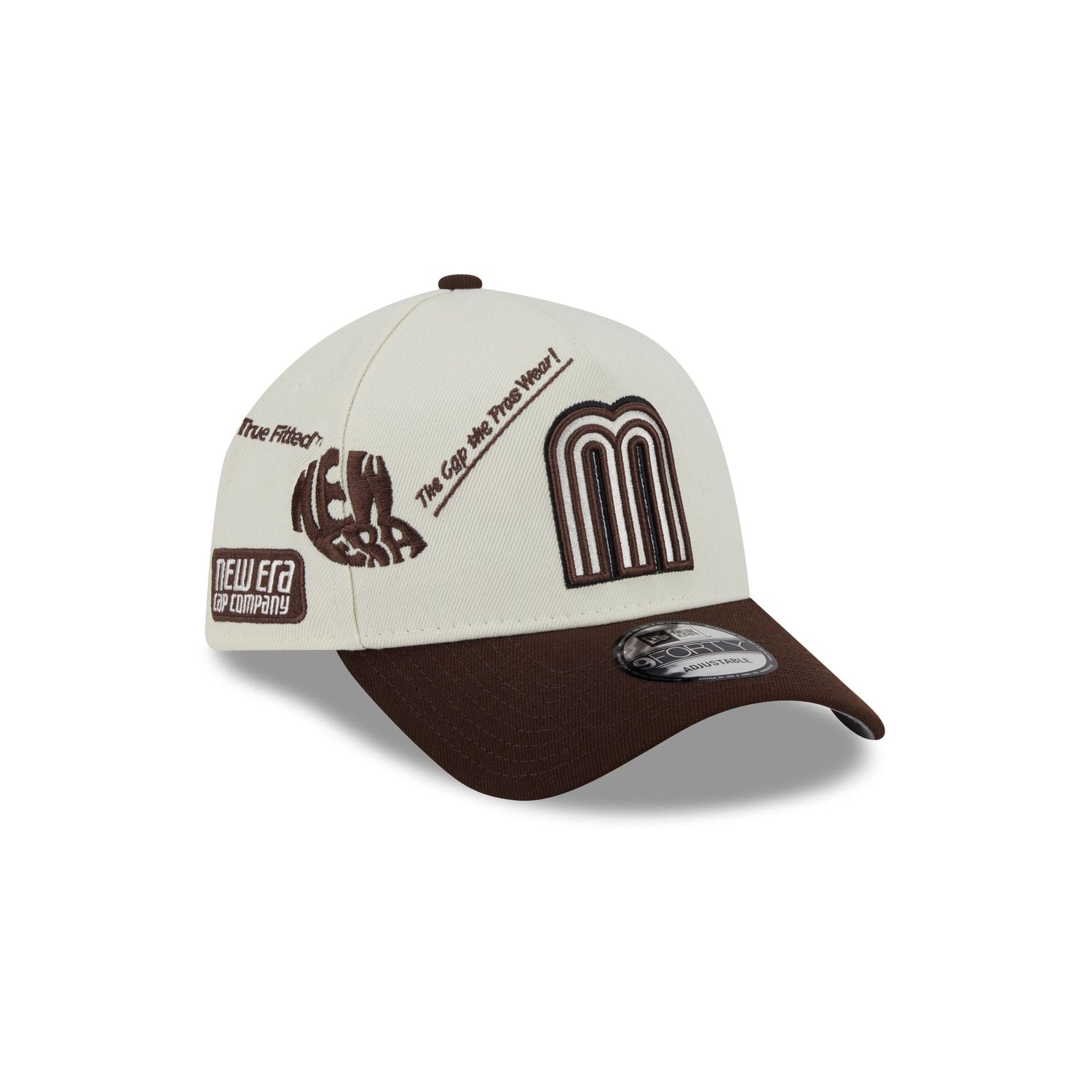 Mexico Baseball New Era Anniversary Logos Brown Visor 9FORTY M-Crown A-Frame Snapback Hat