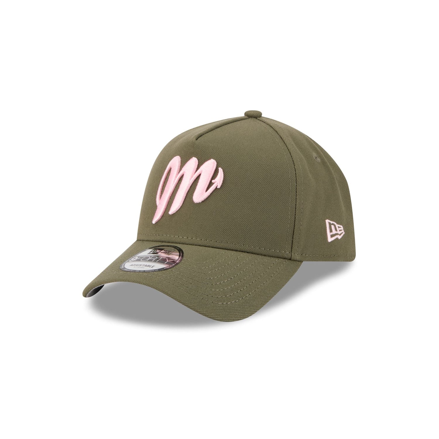 Diablos Rojos del México Olive 9FORTY A-Frame Snapback Hat