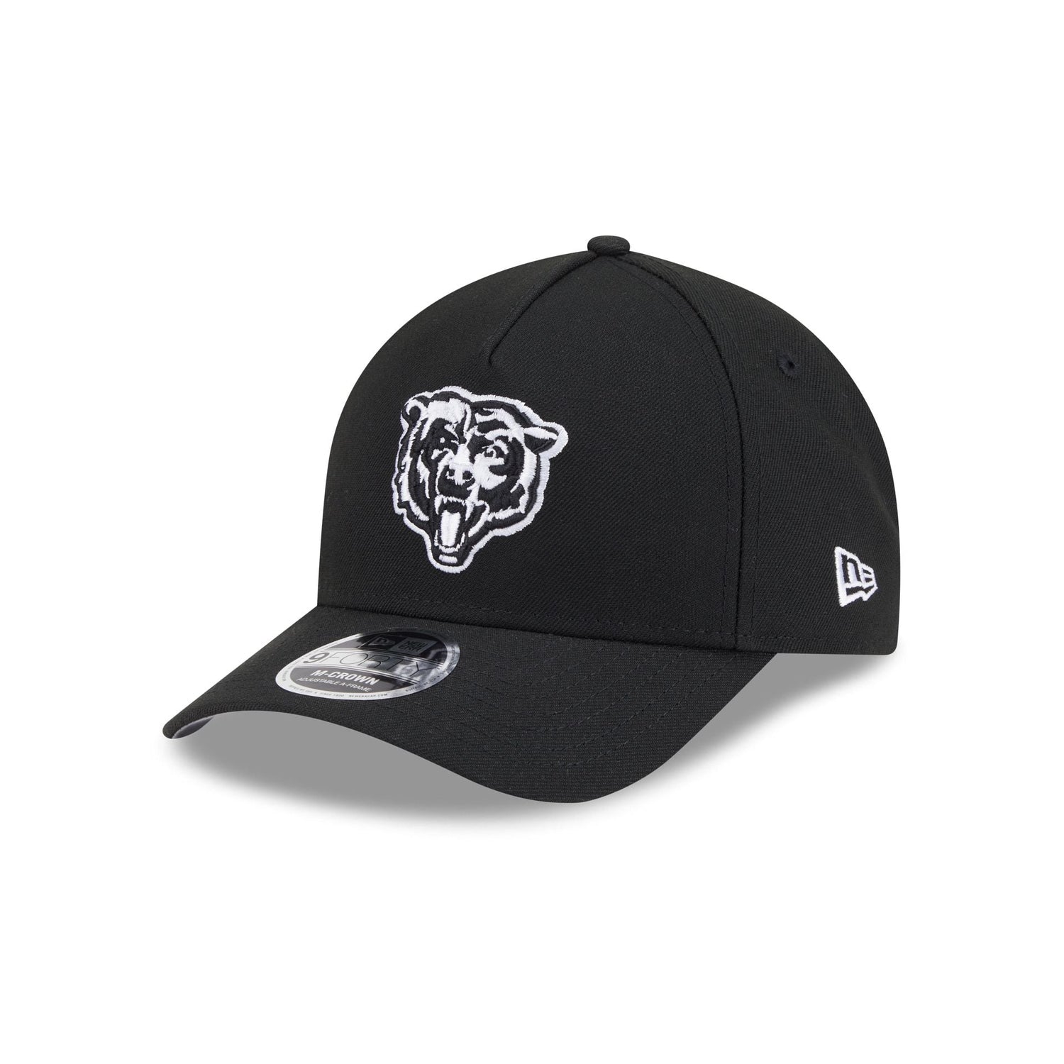 Chicago Bears Black & White 9FORTY M-Crown A-Frame Snapback Hat