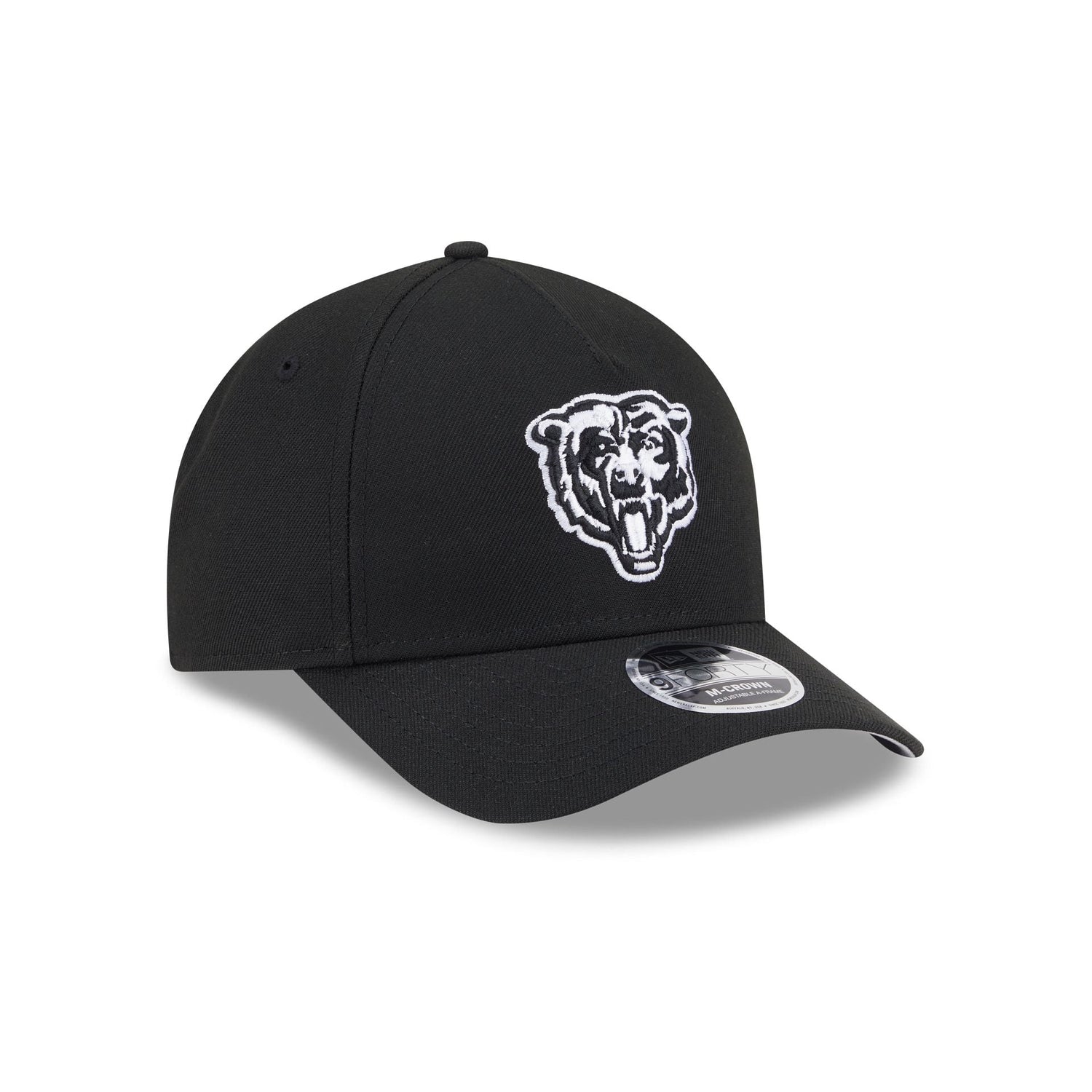 Chicago Bears Black & White 9FORTY M-Crown A-Frame Snapback Hat