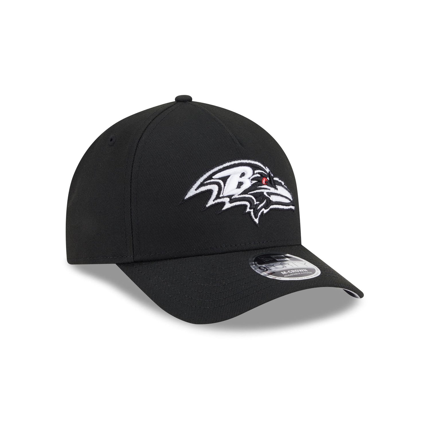 Baltimore Ravens Black & White 9FORTY M-Crown A-Frame Snapback Hat