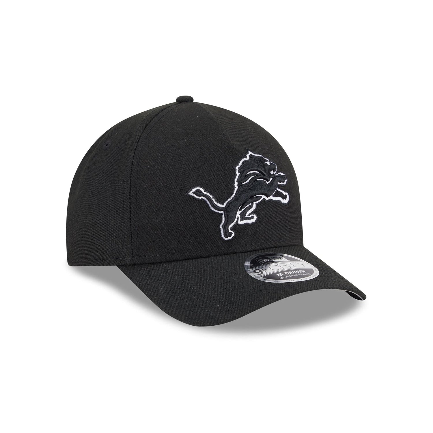 Detroit Lions Black & White 9FORTY M-Crown A-Frame Snapback Hat
