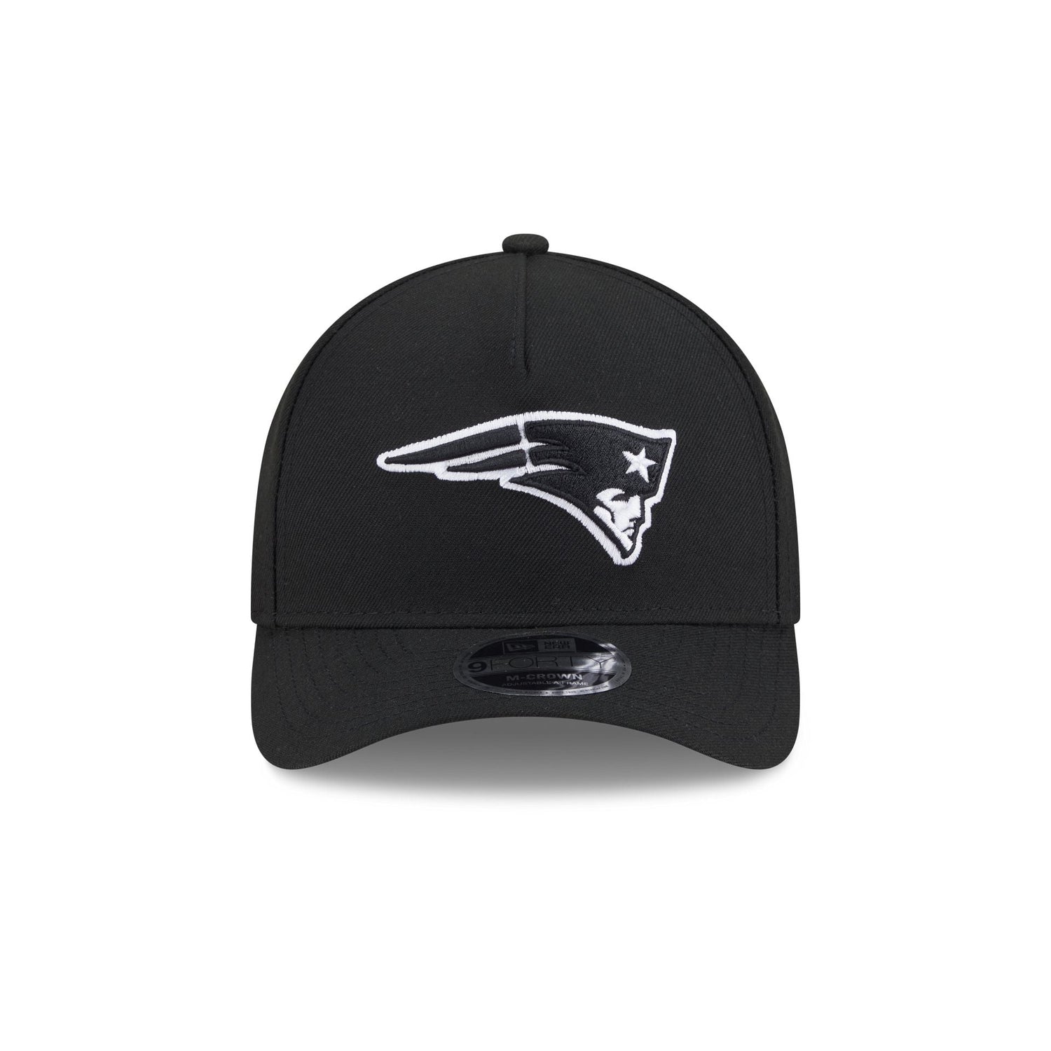 New England Patriots Black & White 9FORTY M-Crown A-Frame Snapback Hat