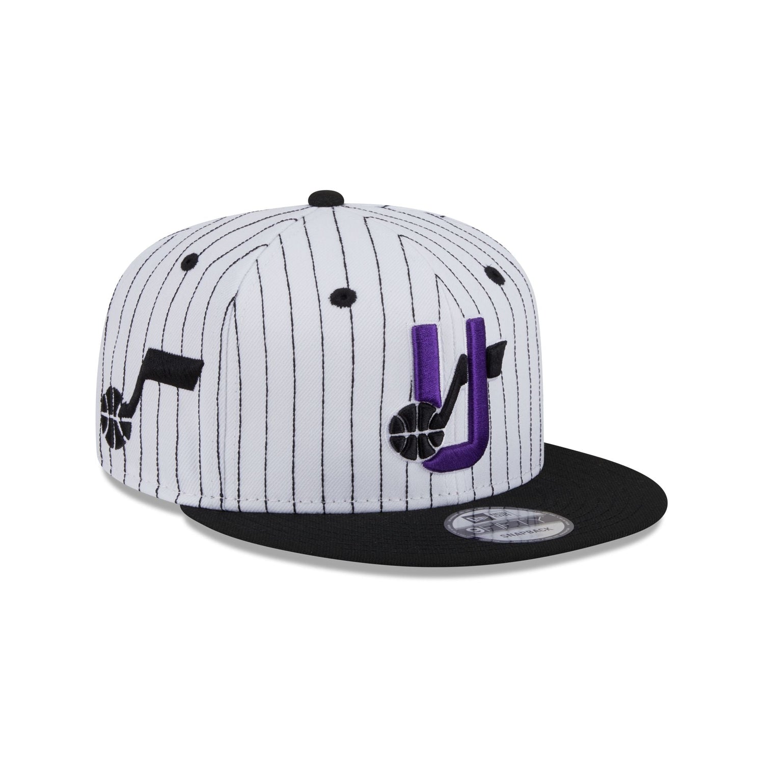 Utah Jazz Deceptor Pinstripe 9FIFTY Snapback Hat