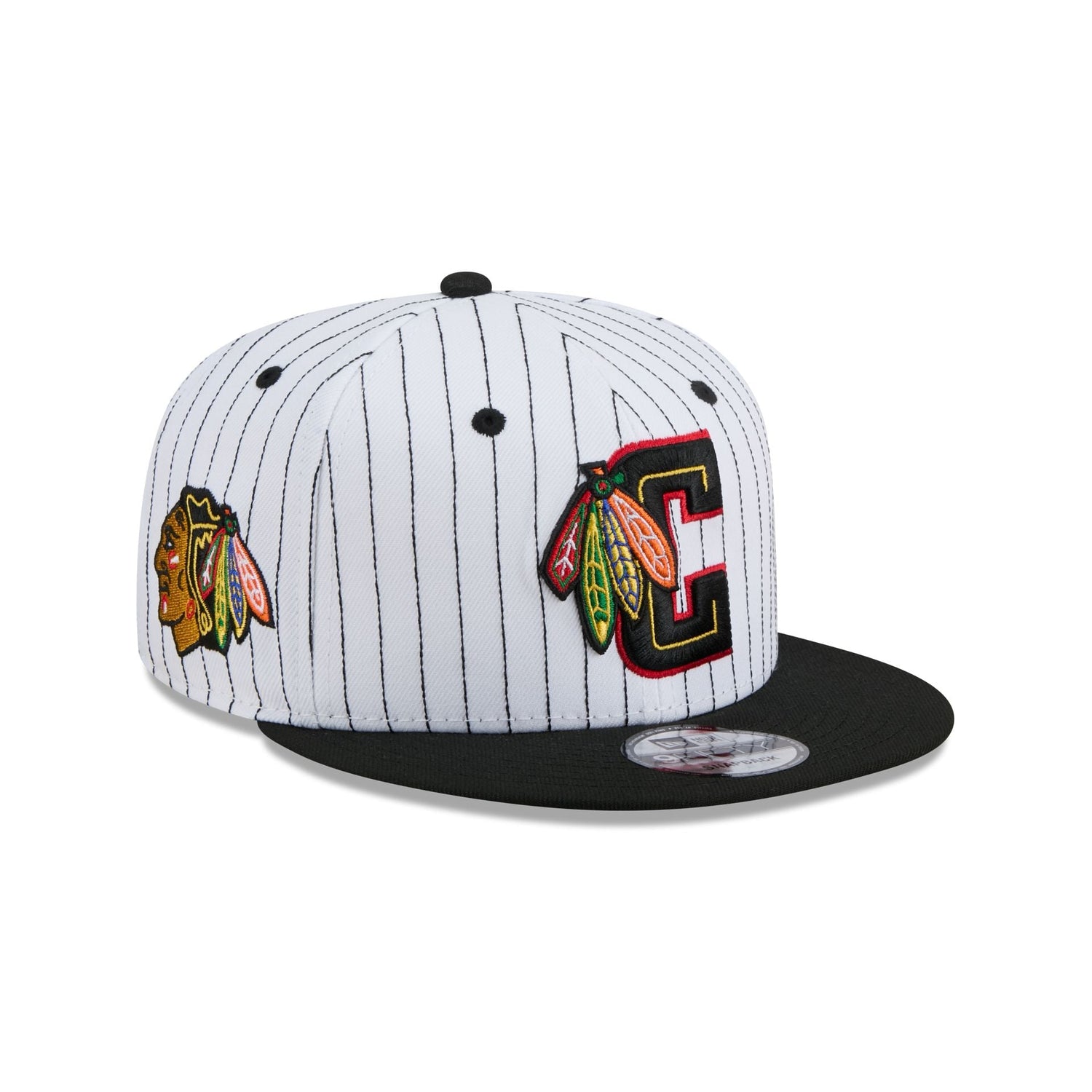 Chicago Blackhawks Deceptor Pinstripe 9FIFTY Snapback Hat
