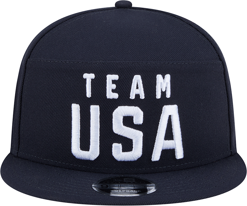Team USA Olympics New Era Navy Split Panel 9FIFTY Adjustable Snapback Hat