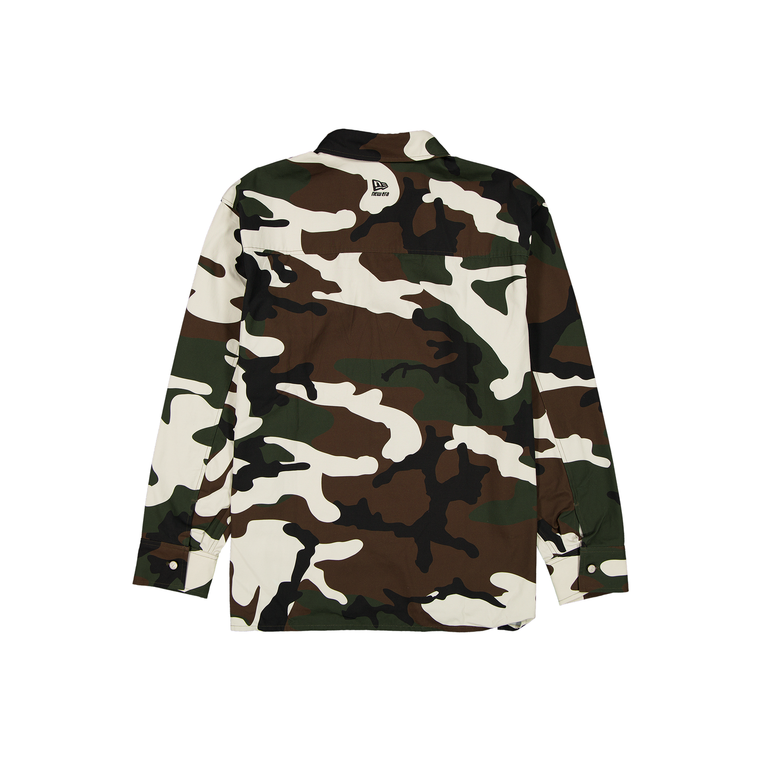 New Era Branded Woodland Camo Military Overshirt