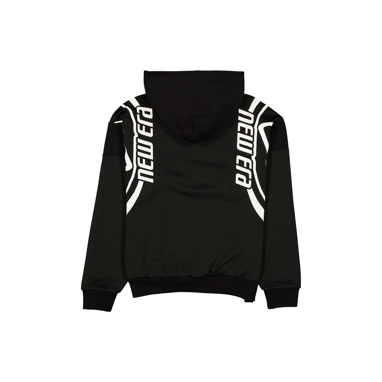 New Era Branded Mesh Combo Black Hoodie