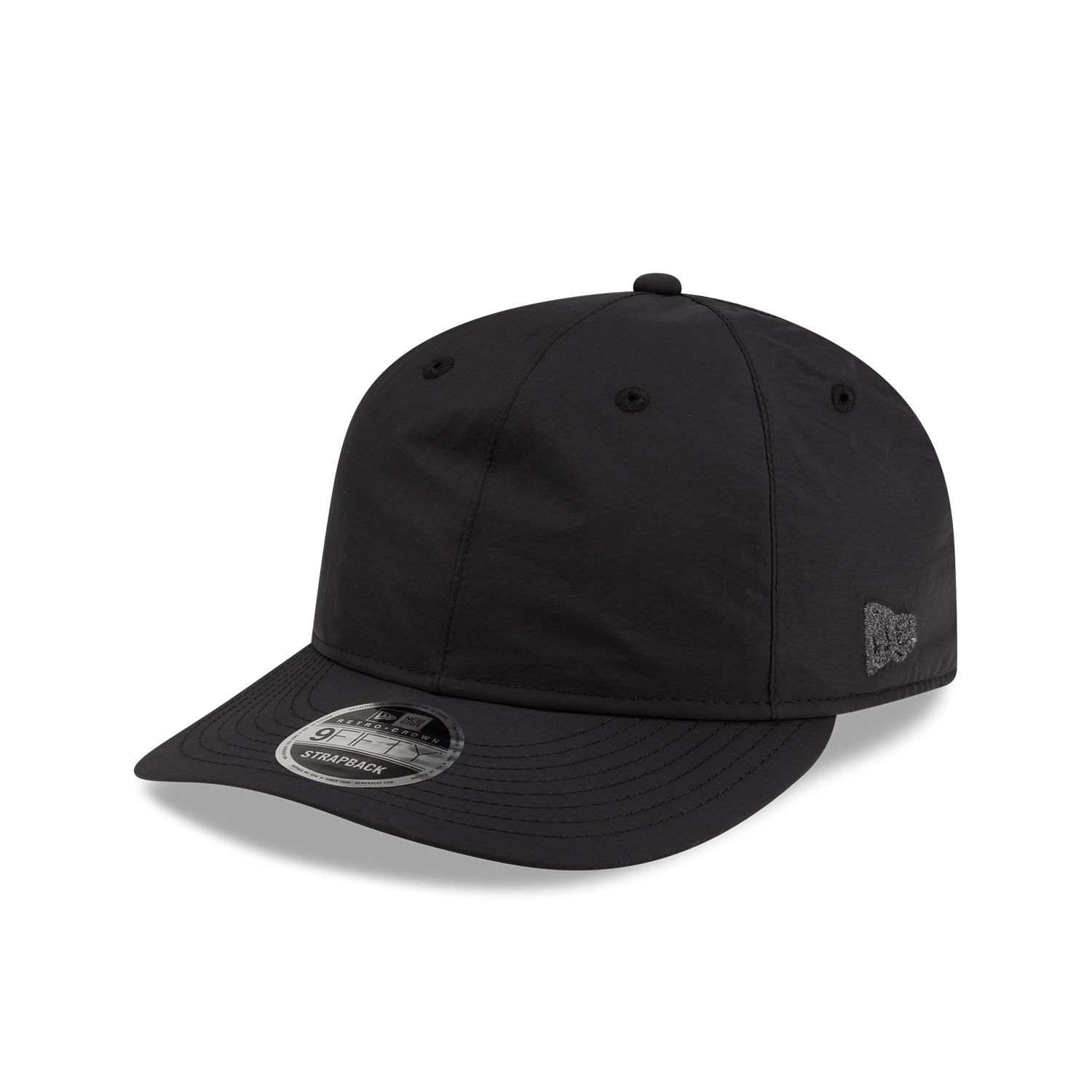 New Era Branded Nylon Black Retro Crown 9FIFTY Adjustable Hat