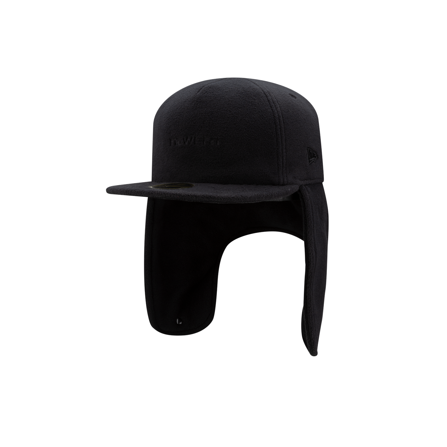 New Era Branded Black Polartec Dog Ear Retro Crown 59FIFTY Fitted Hat