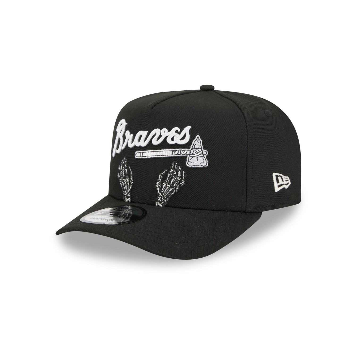 Atlanta Braves Skeletal Script 9FIFTY A-Frame Snapback Hat