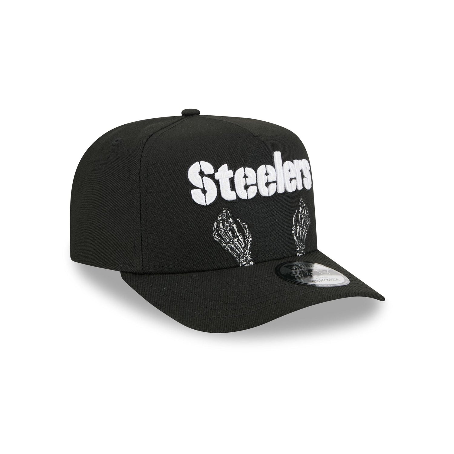 Pittsburgh Steelers Skeletal Script 9FIFTY A-Frame Snapback Hat