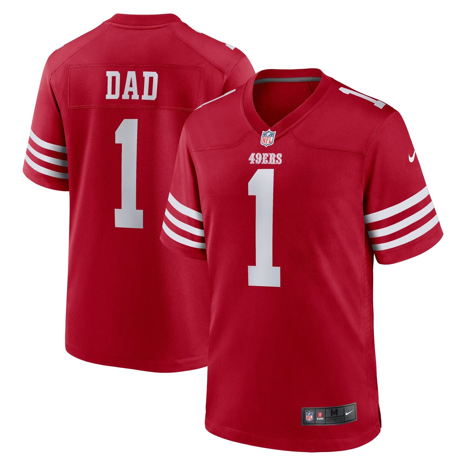 Number 1 Dad San Francisco 49ers Nike Game Jersey - Scarlet