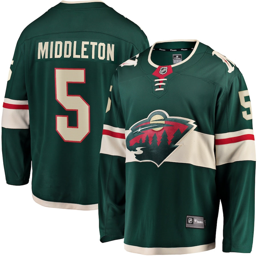Jake Middleton Minnesota Wild Home Breakaway Jersey - Green