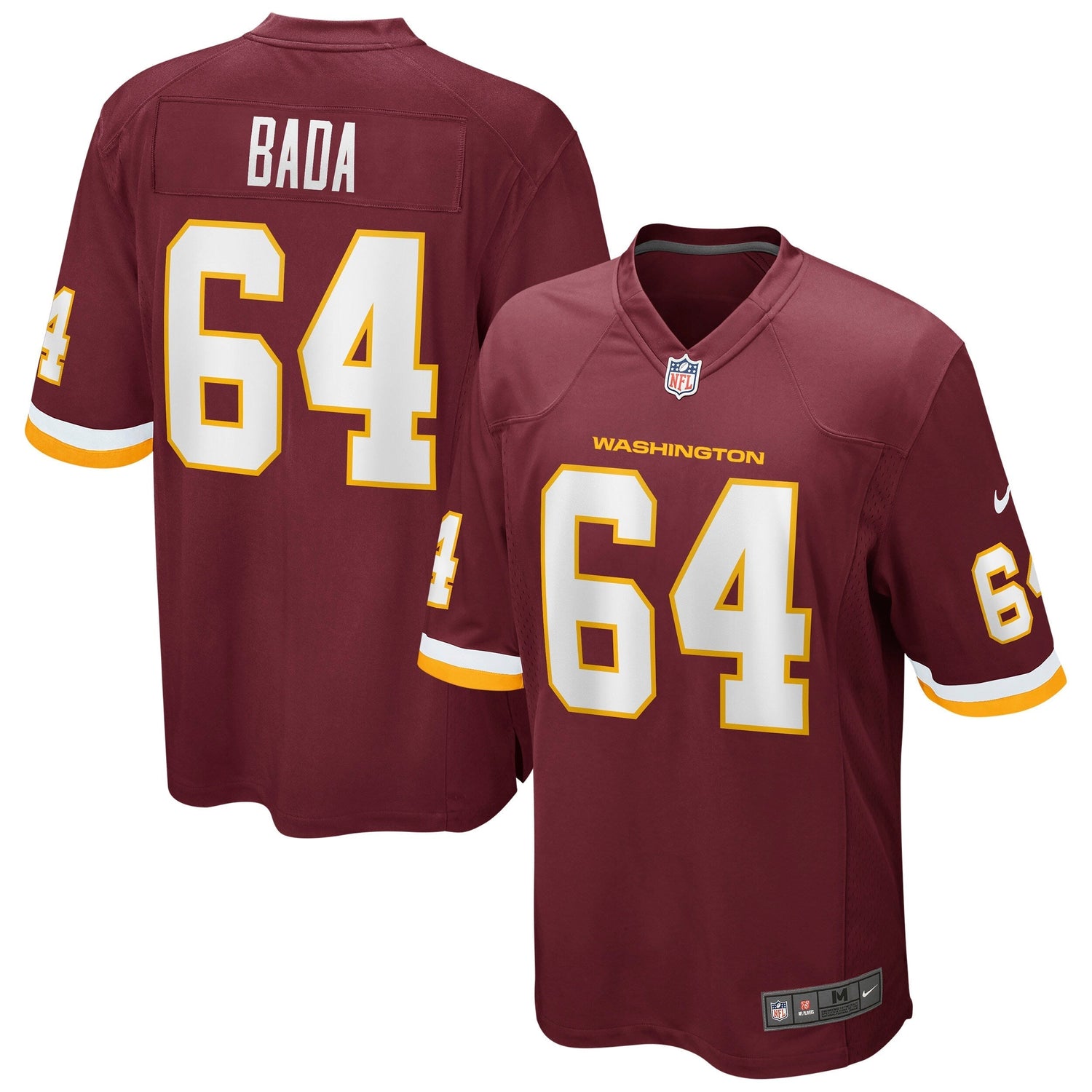 David Bada Washington Football Team Nike Game Jersey - Burgundy