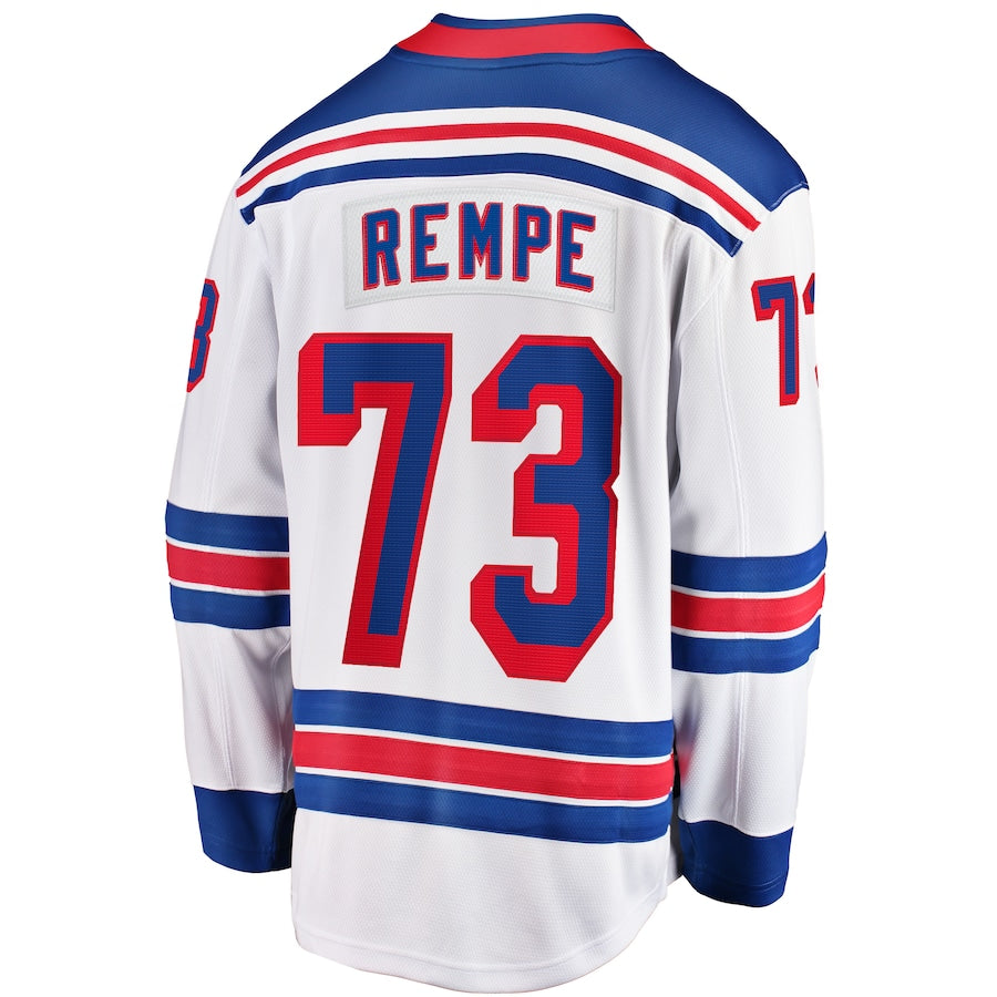 Matt Rempe New York Rangers Away Premier Breakaway Jersey - White