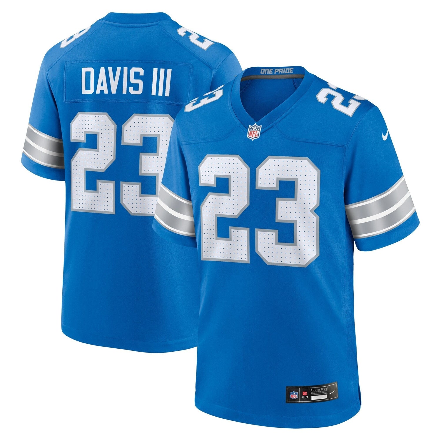 Carlton Davis III Detroit Lions Nike Game Jersey - Blue